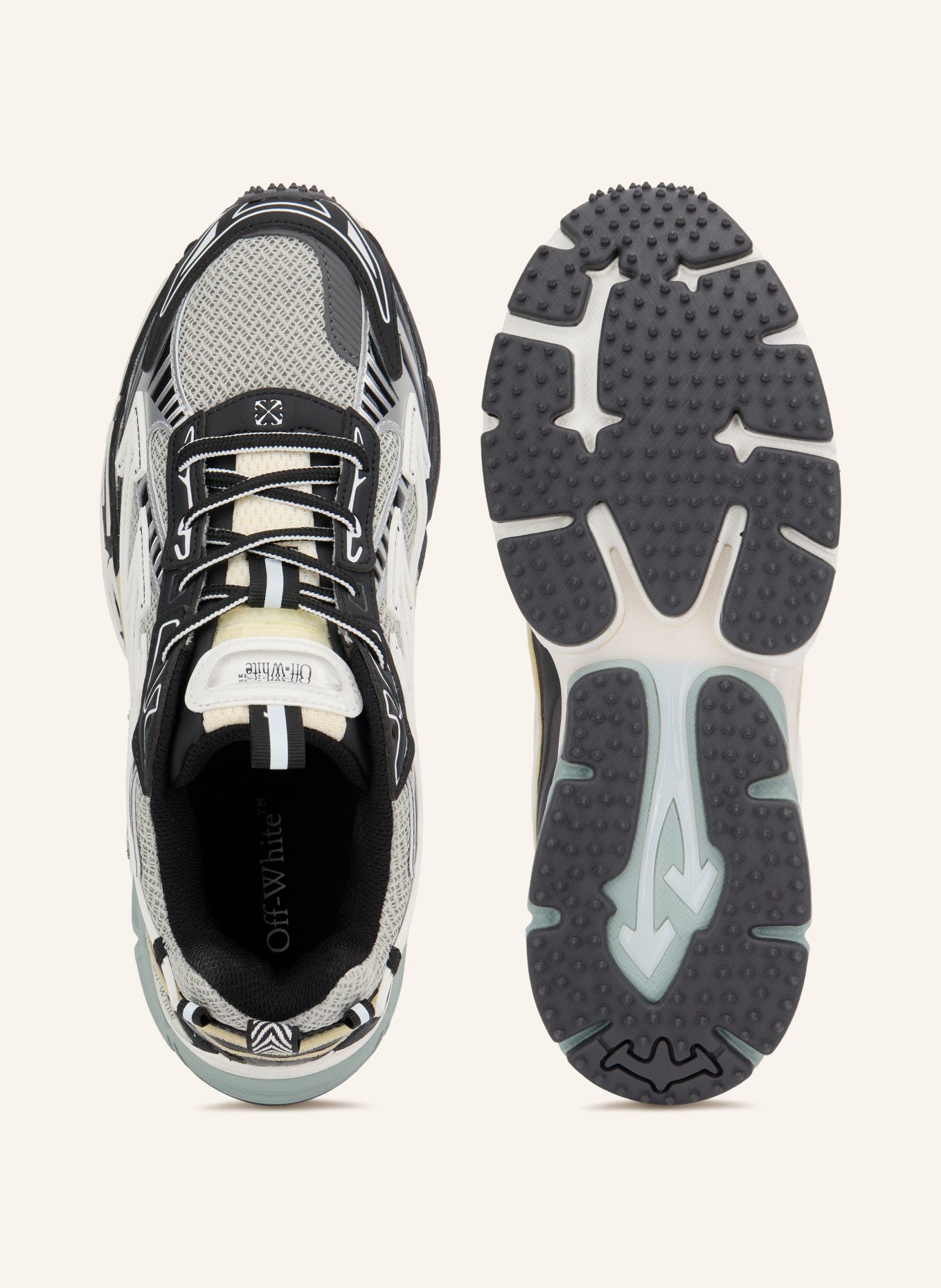 Off-White Sneakersy BE RIGHT BACK: CZARNY / JASNOCZARY / BIAŁY
