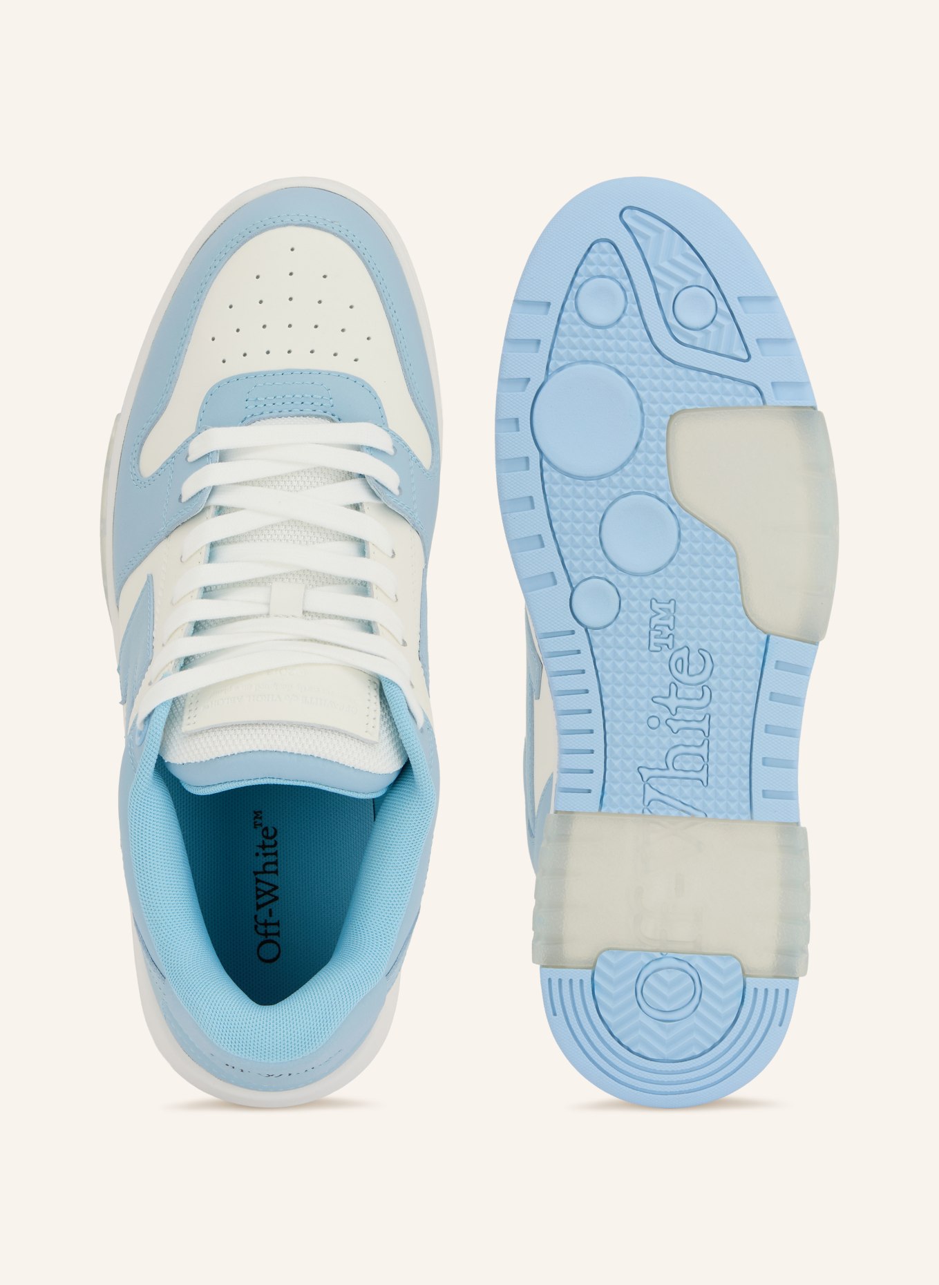 Off-White Sneaker OUT OF OFFICE: LYSEBLÅ / HVID