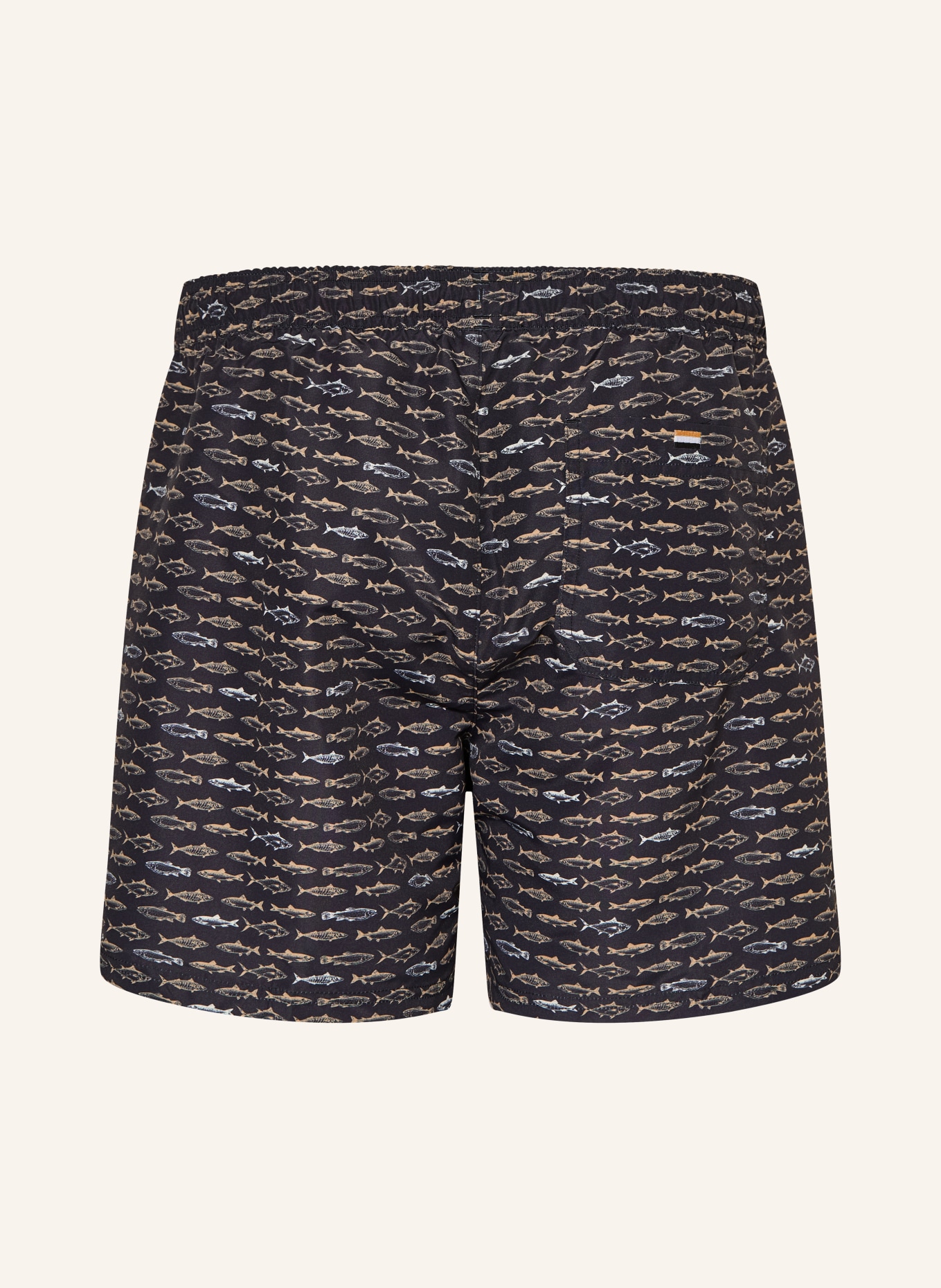 BOSS Zwemshort DANIO: ZWART / BEIGE / WIT