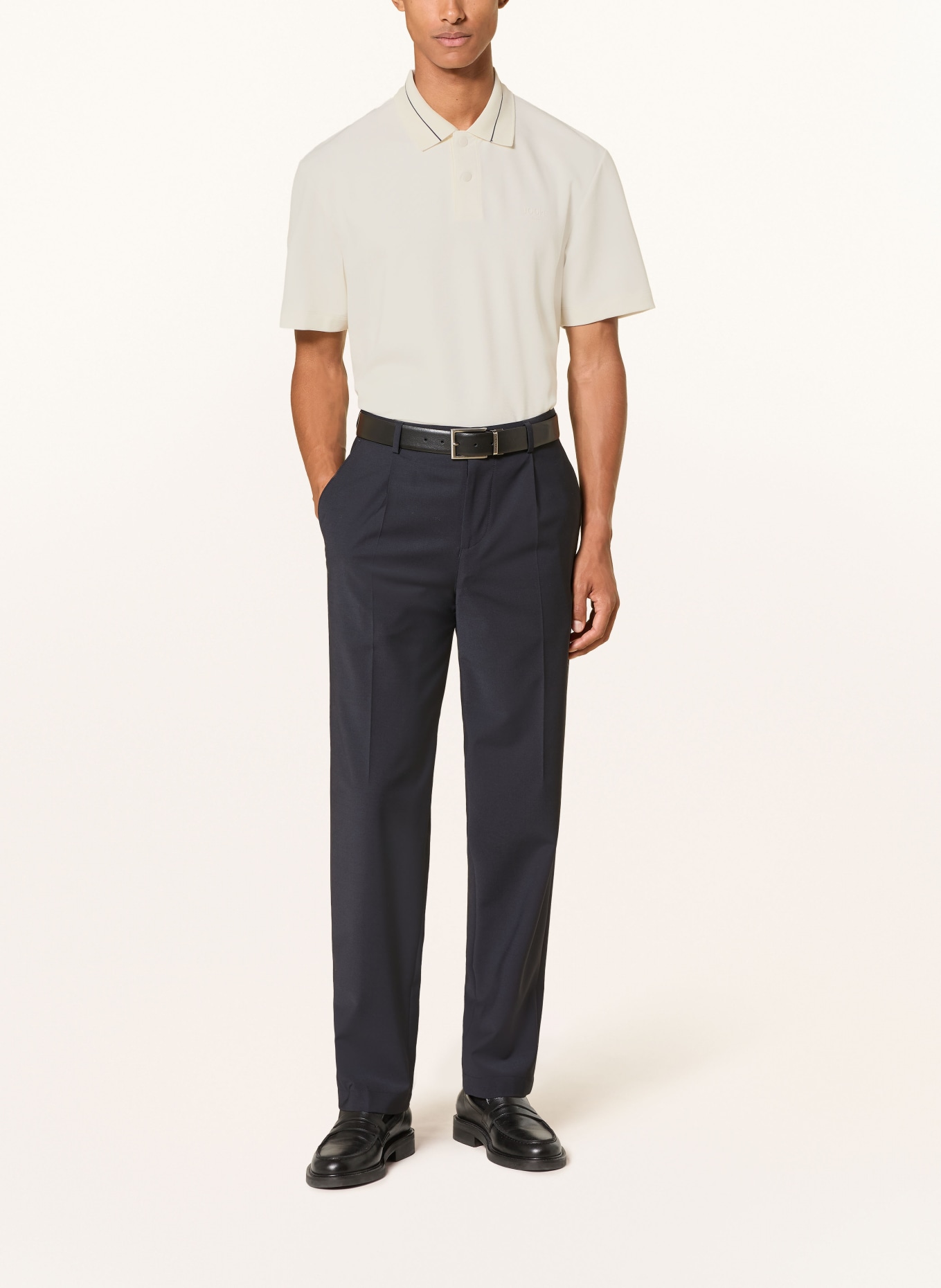 JOOP! JEANS Pikétröja ALASTOR: ECRU / MÖRKBLÅ