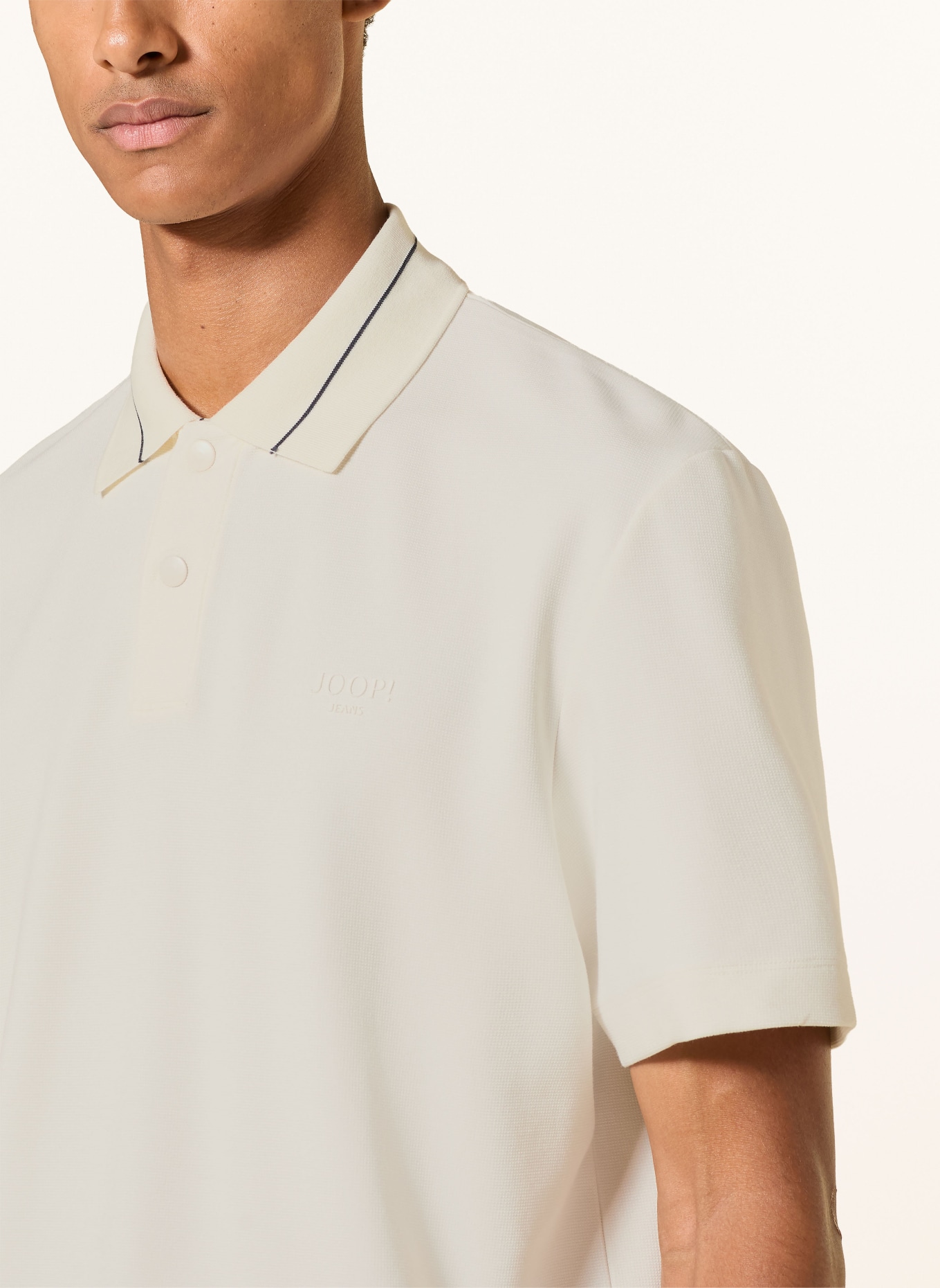 JOOP! JEANS Pikétröja ALASTOR: ECRU / MÖRKBLÅ