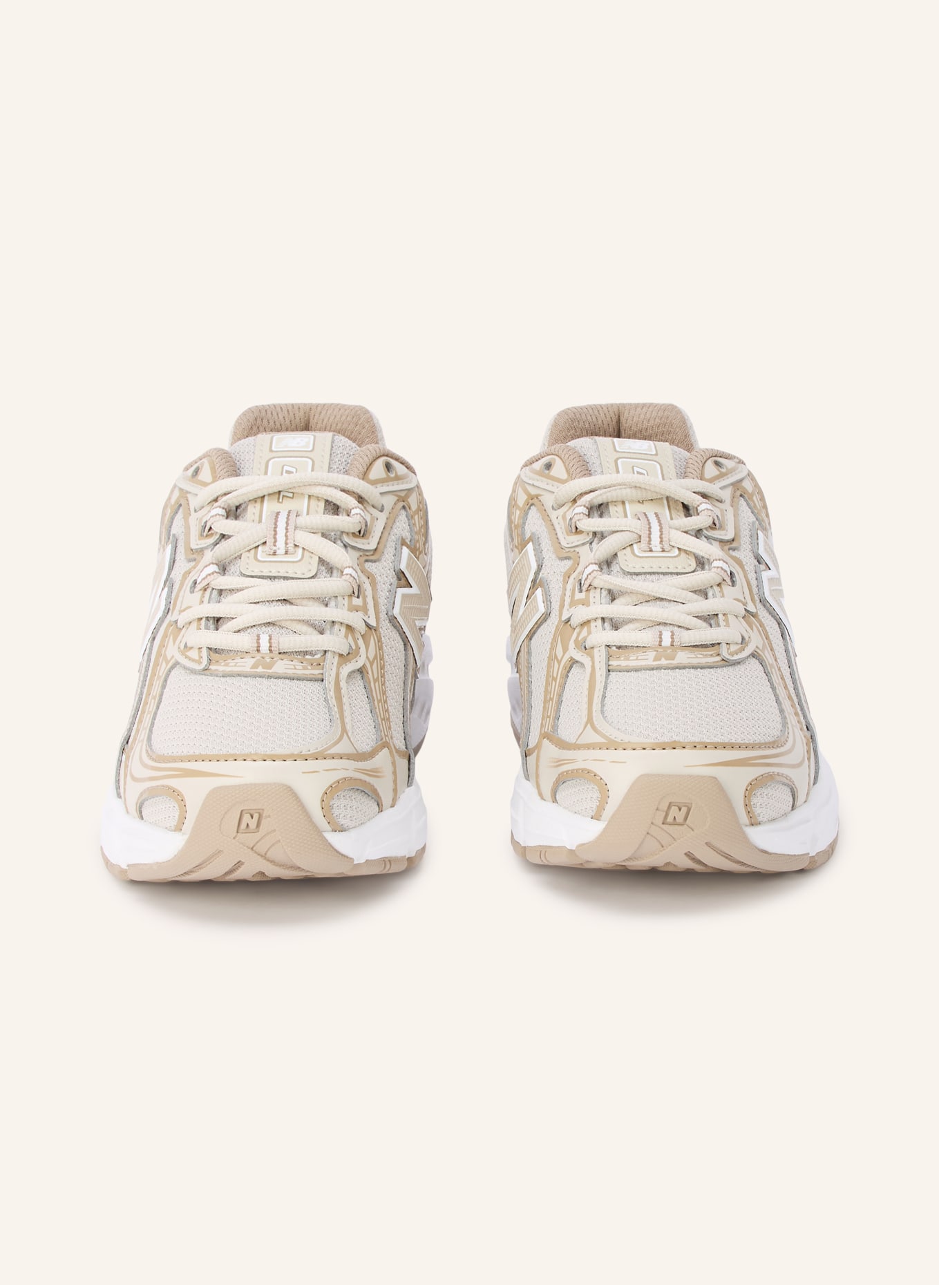 new balance Sneakers 740: CREAM / LIGHT BROWN / BEIGE
