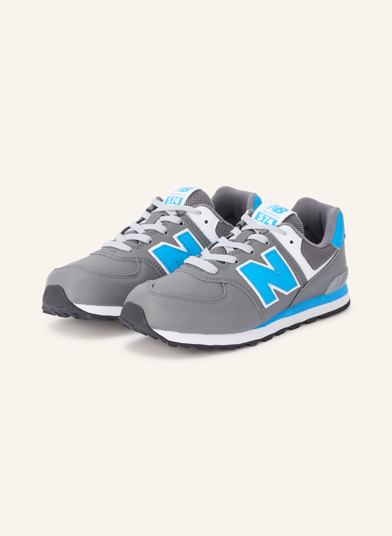 new balance Sneakers 574: DARK GRAY / BLUE / WHITE