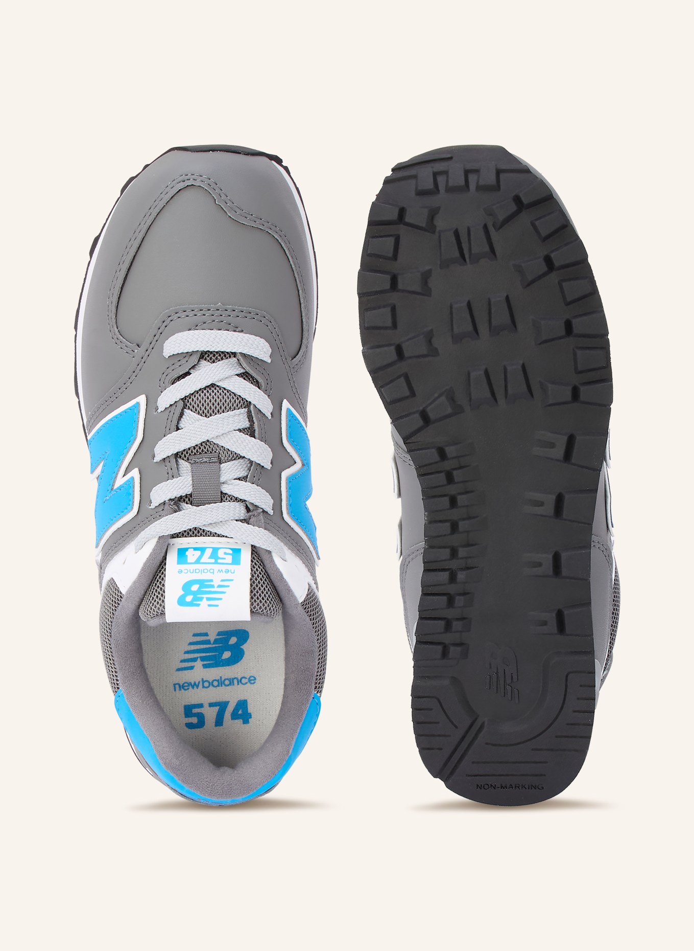 new balance Sneakers 574: DARK GRAY / BLUE / WHITE