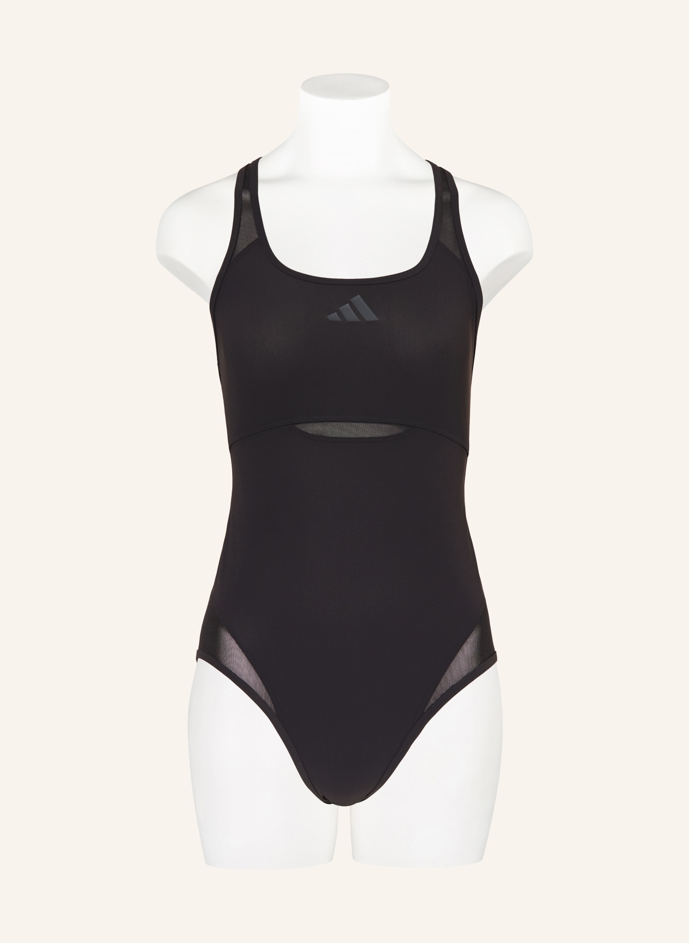 adidas Badeanzug LANELUX Y-BACK MESH: SCHWARZ