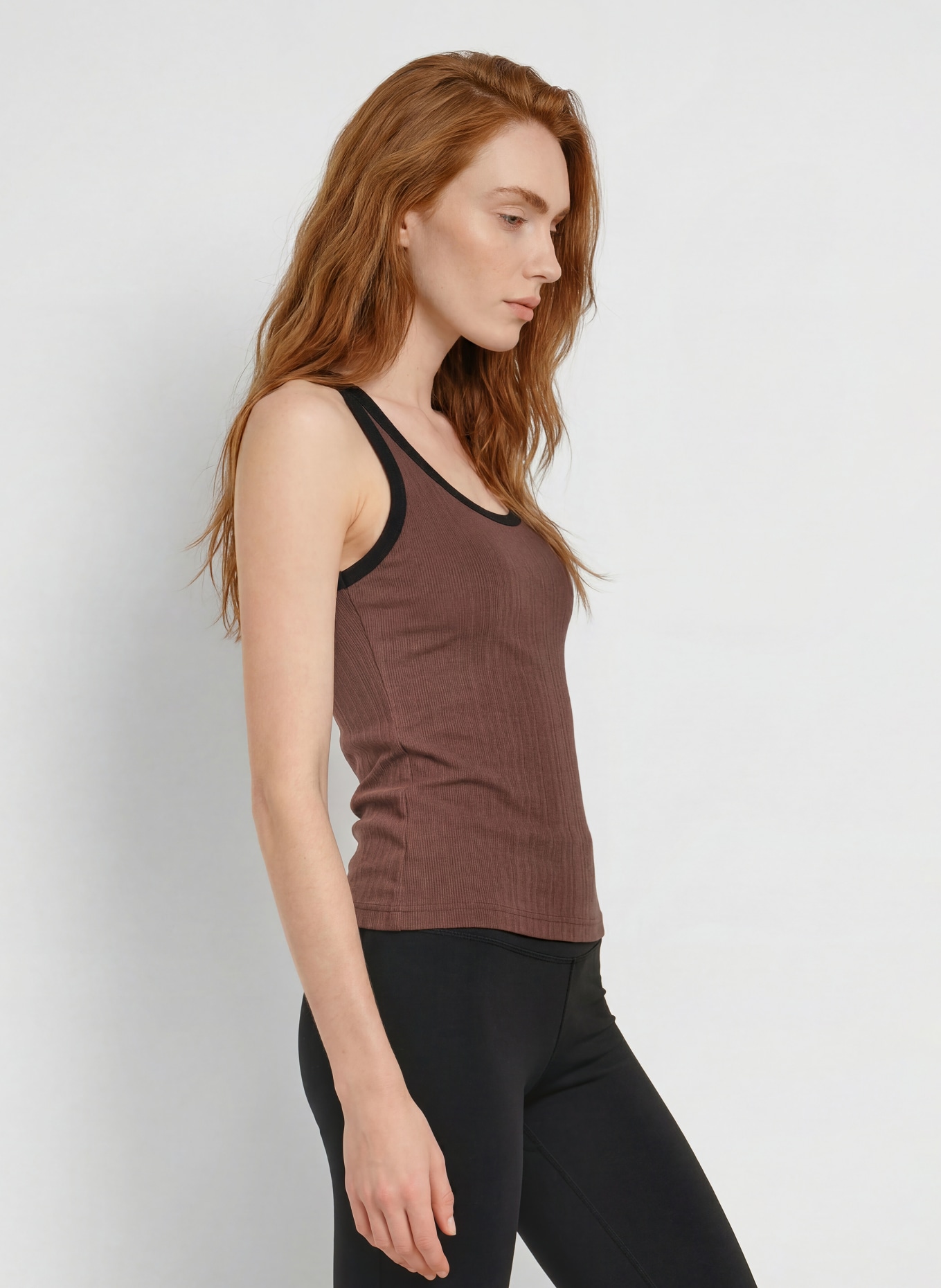 VARLEY AYDA Top: DARK BROWN / BLACK