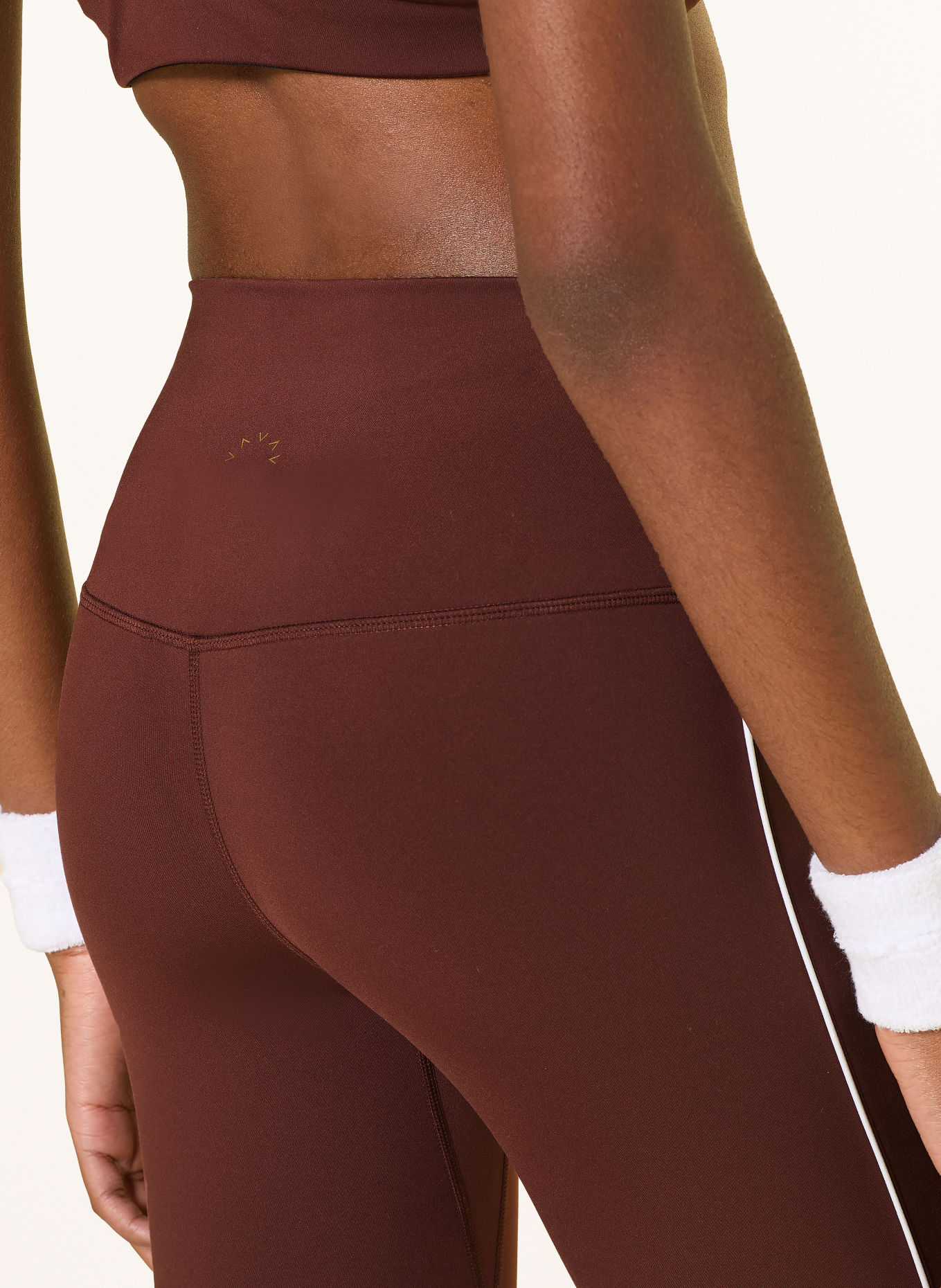 VARLEY Tights FREESOFT PIPED: DUNKELBRAUN / WEISS