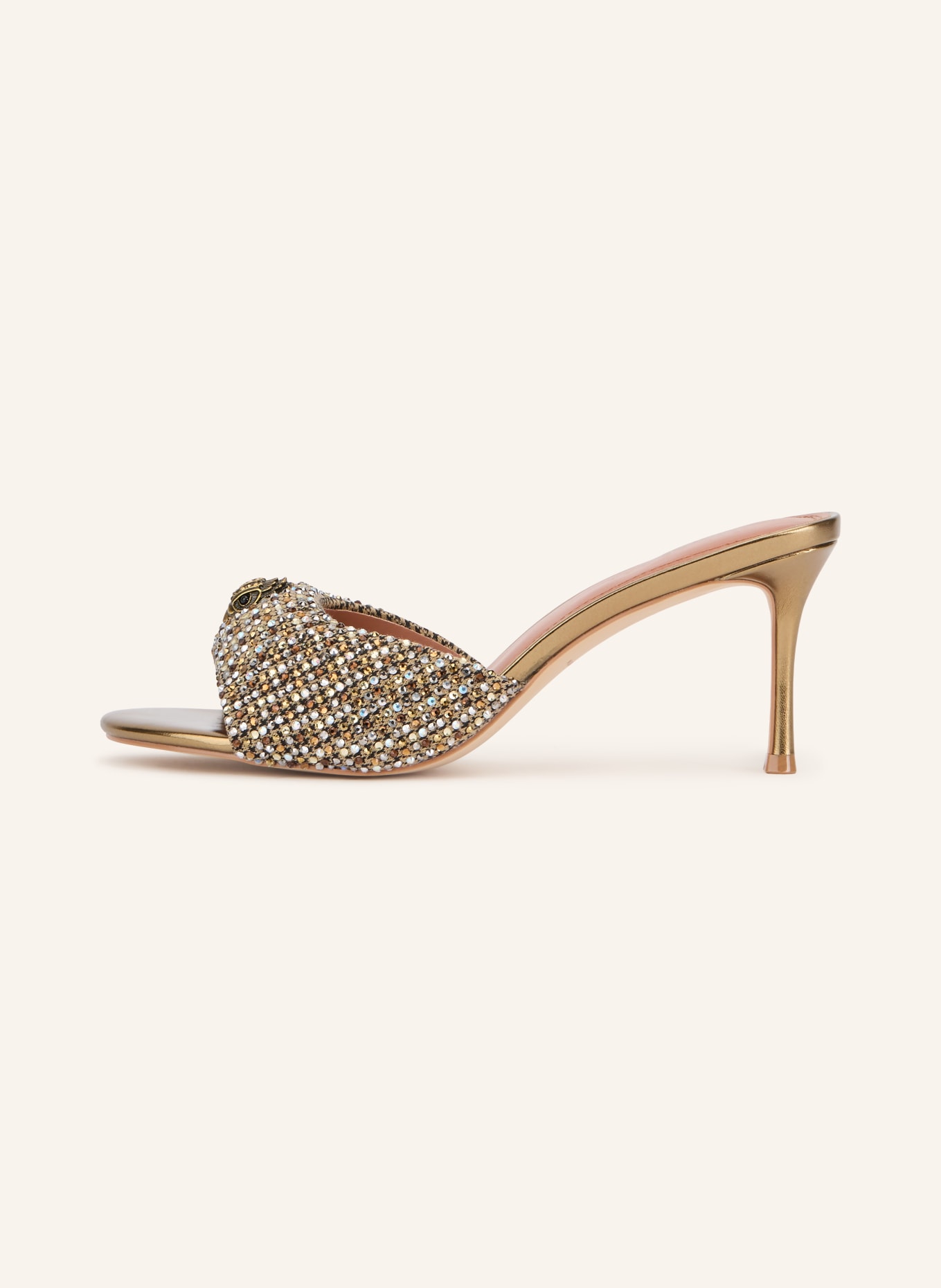 KURT GEIGER Mule z kamieniami ozdobnymi: BEŻOWY / CZARNY