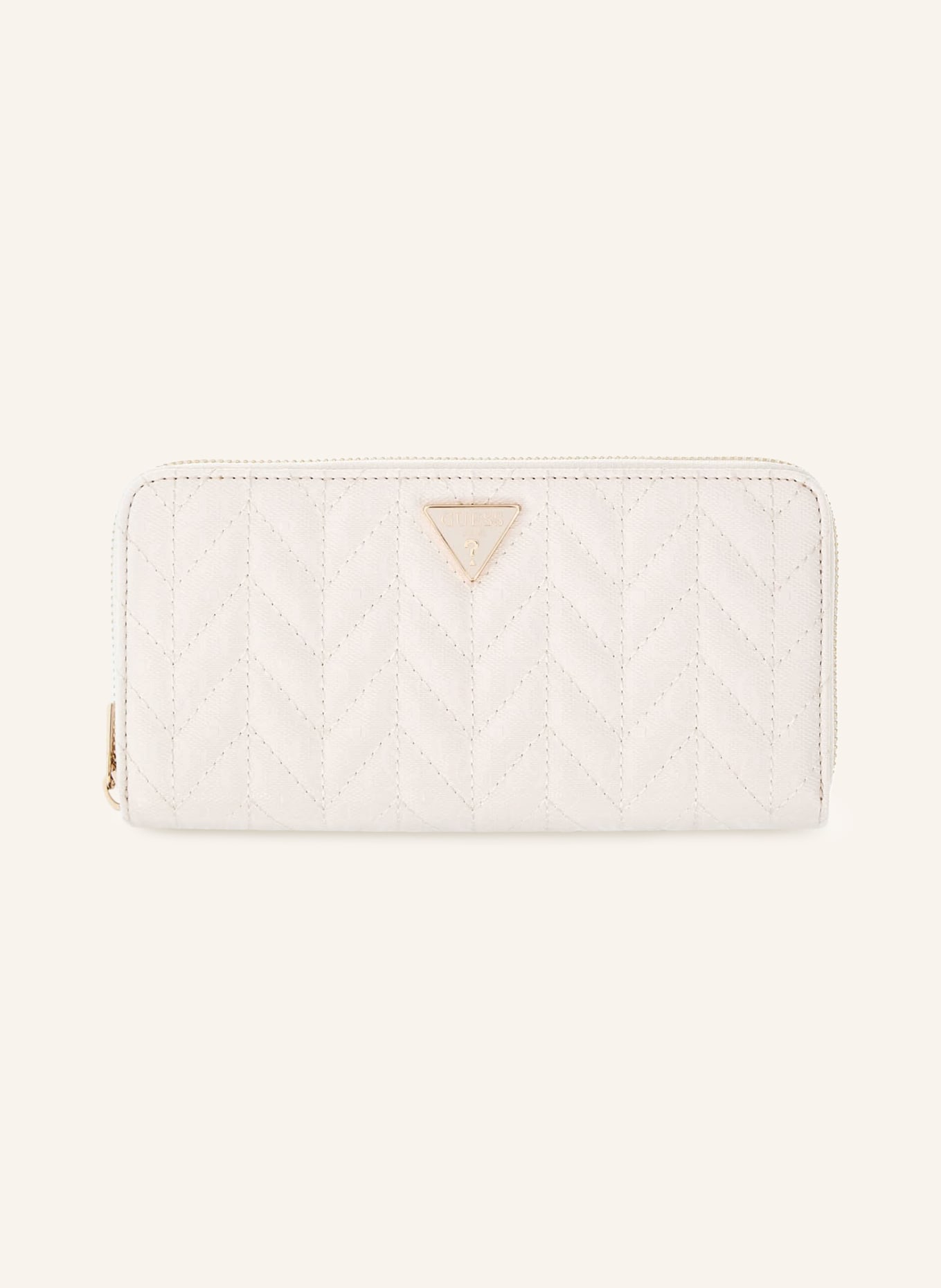 GUESS Geldbörse STACEY LARGE: WEISS / GOLD