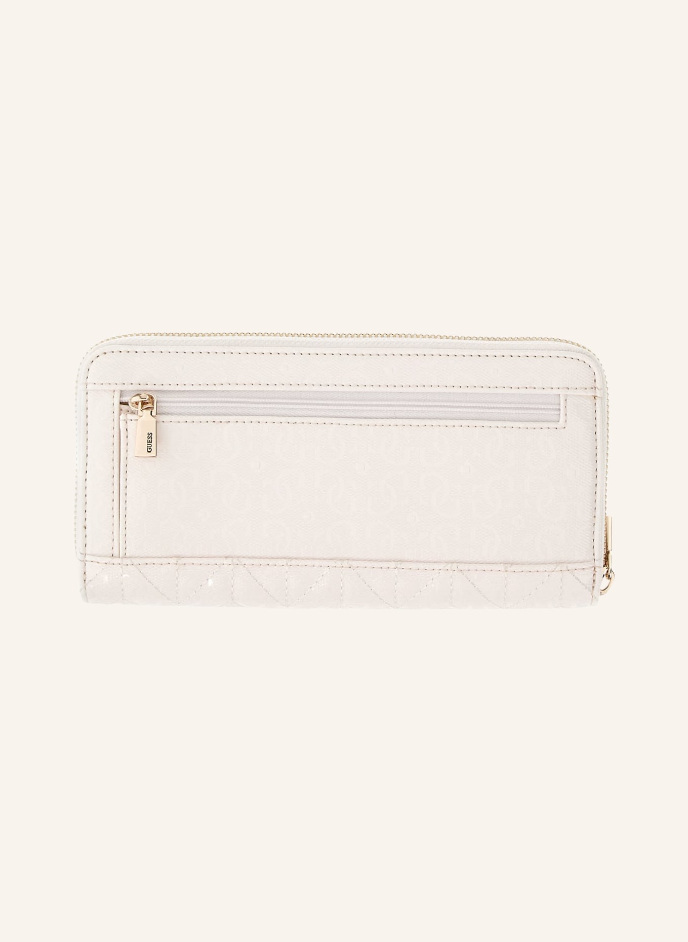 GUESS Geldbörse STACEY LARGE: WEISS / GOLD
