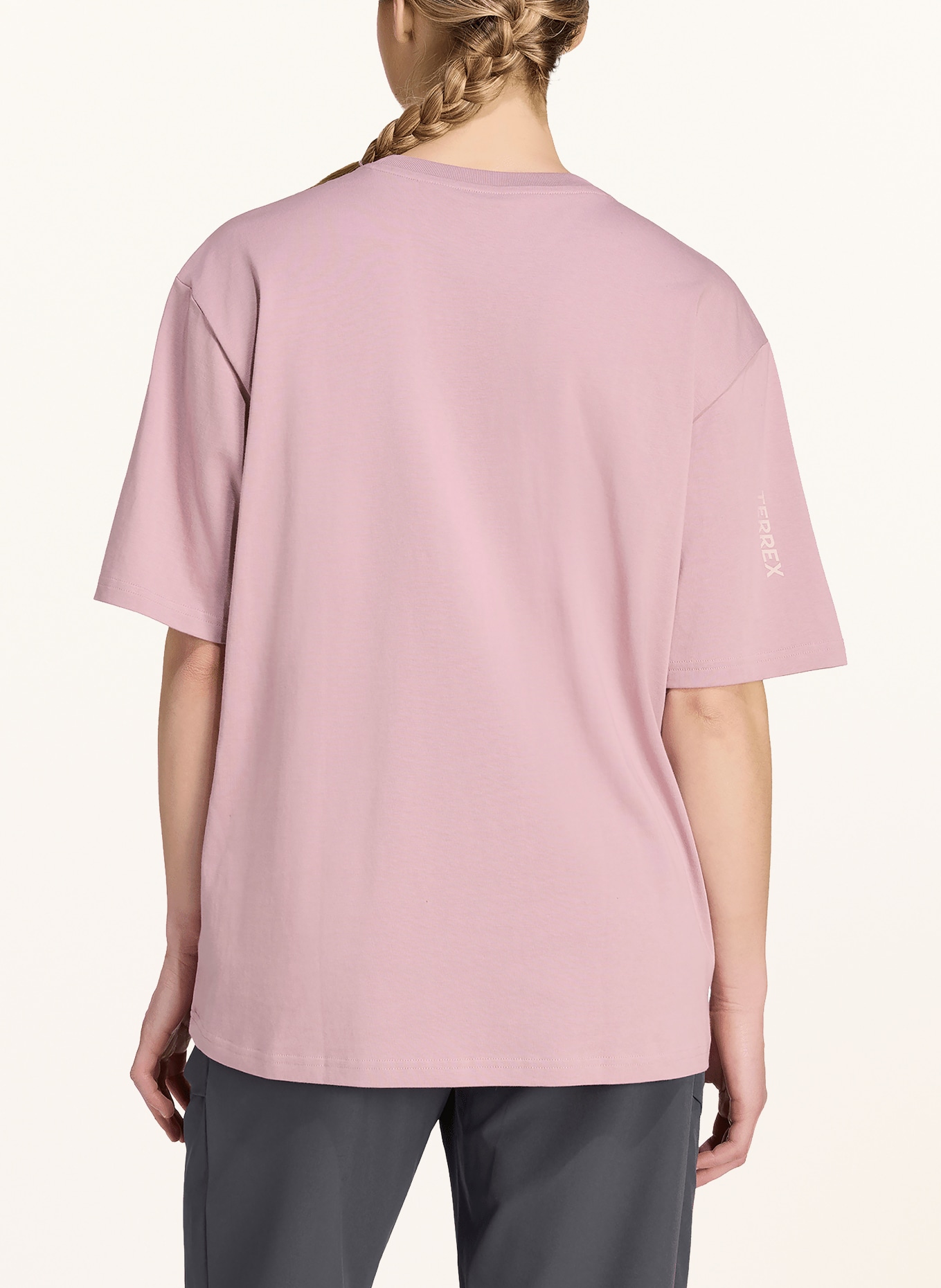 adidas TERREX Oversized Shirt TERREX SECRET PATHS AHEAD GRAPHIC: DUSKY PINK / PINK / BLUE