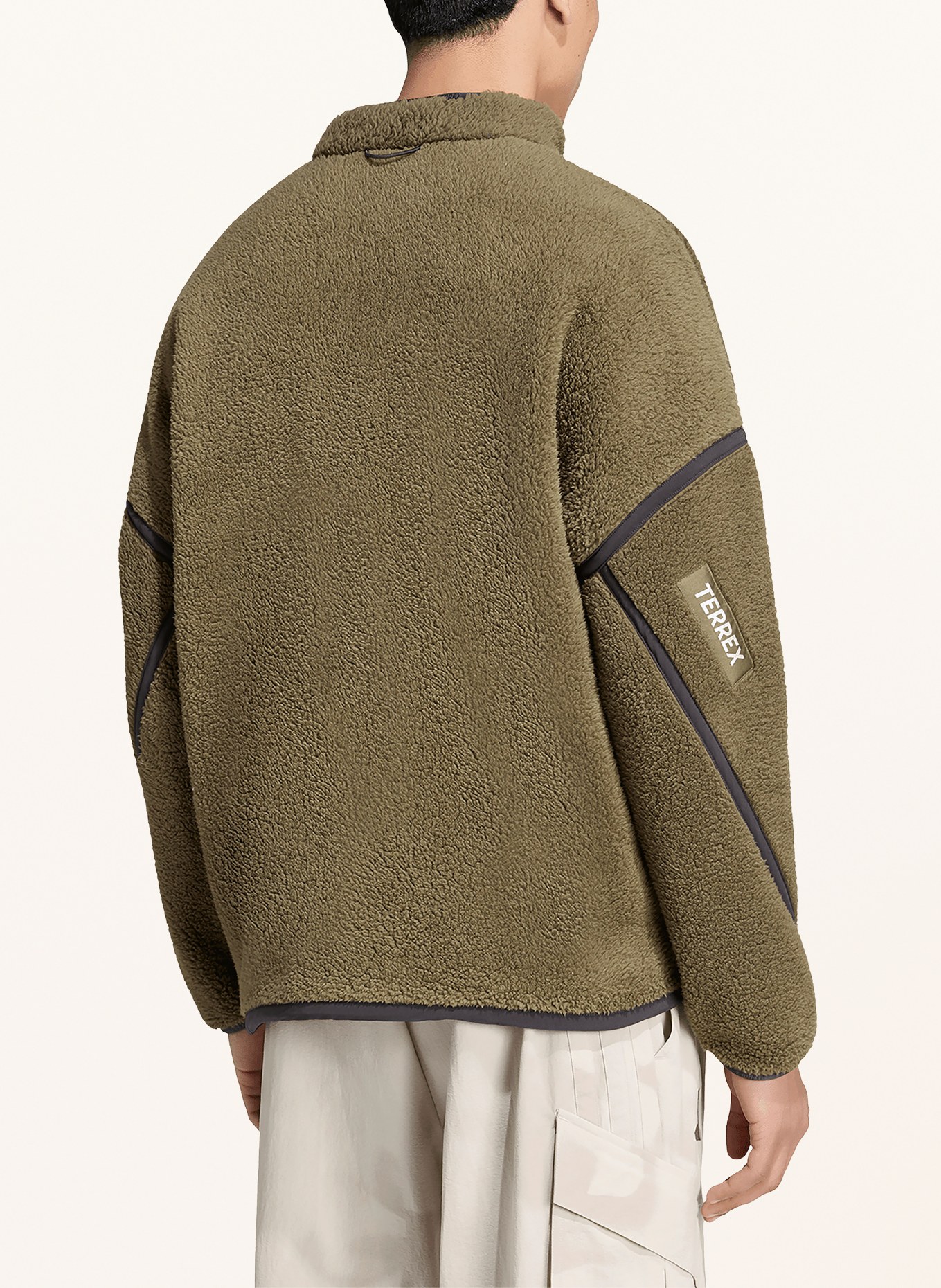 adidas TERREX MULTI ESSENTIAL Fleece Half-zip Sweater: OLIVE / DARK GRAY