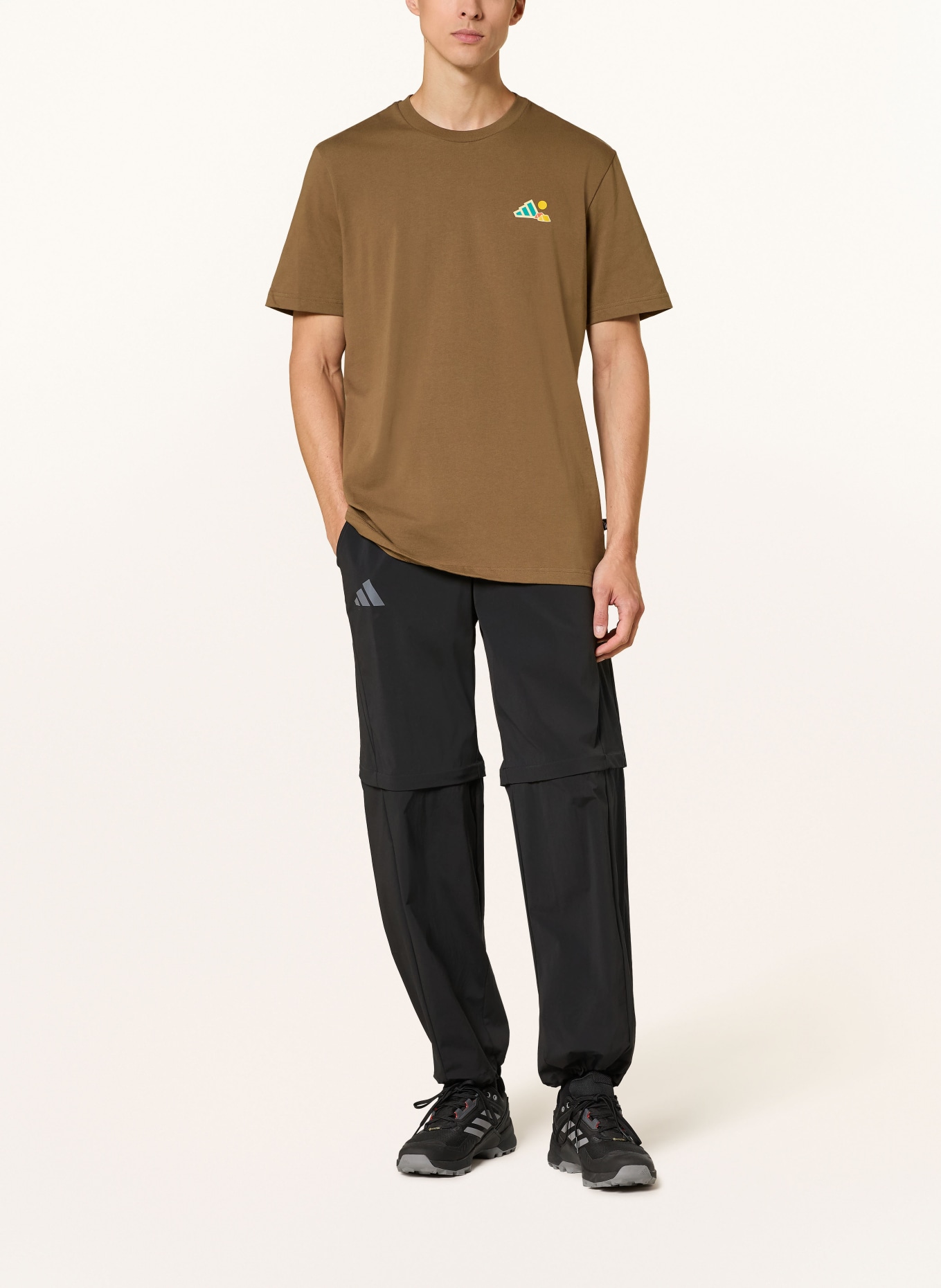 adidas TERREX T-Shirt TERREX CAMPER GRAPHIC: BRAUN / PETROL / SCHWARZ