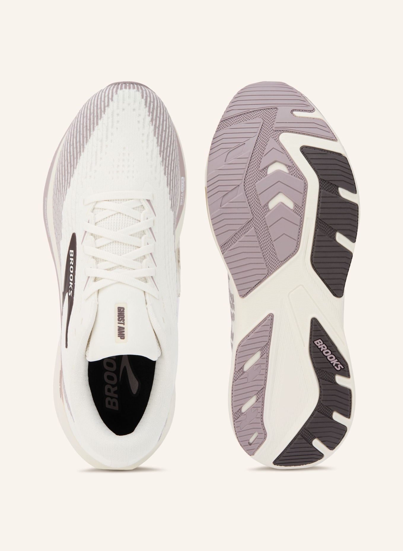 BROOKS Laufschuhe GHOST AMP: CREME / DUNKELBRAUN / TAUPE