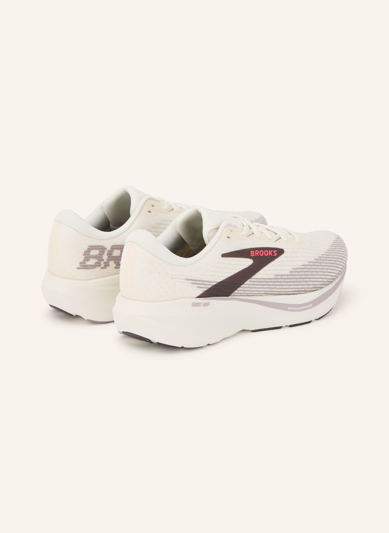 BROOKS Laufschuhe GHOST AMP: WEISS / TAUPE / PINK