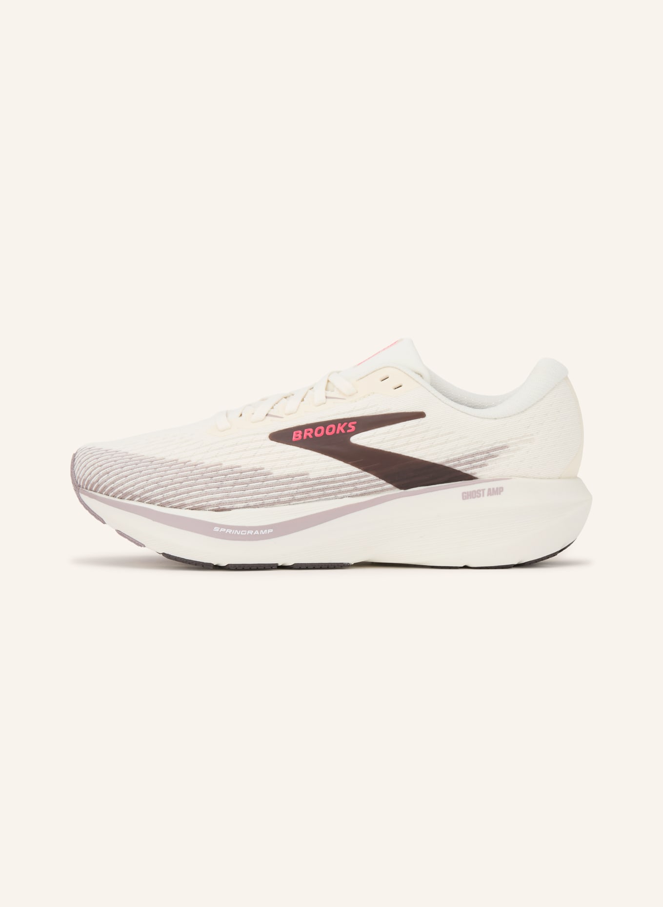 BROOKS Laufschuhe GHOST AMP: WEISS / TAUPE / PINK