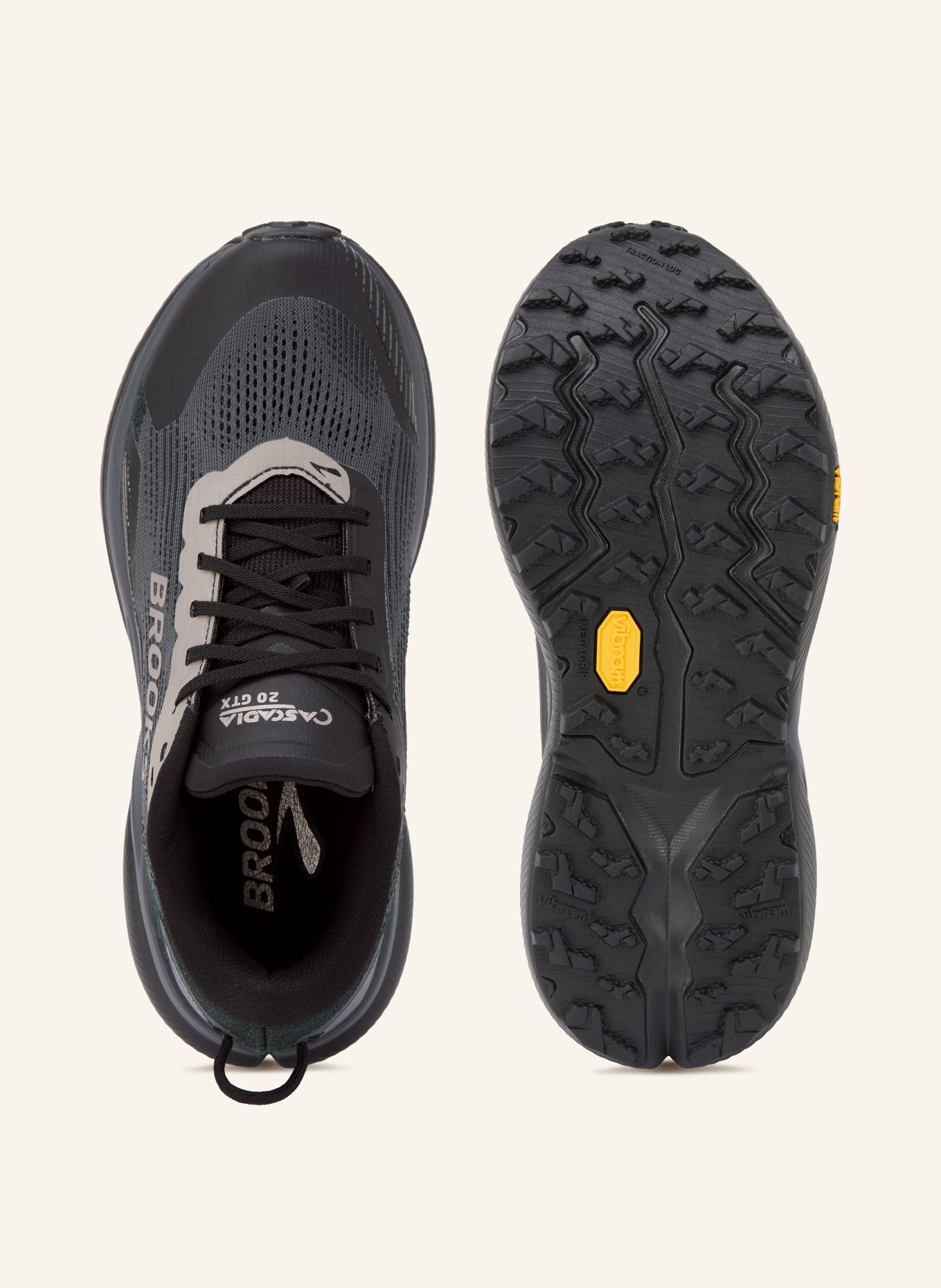 BROOKS Trailrunning-Schuhe CASCADIA 20 GTX: SCHWARZ / DUNKELGRAU