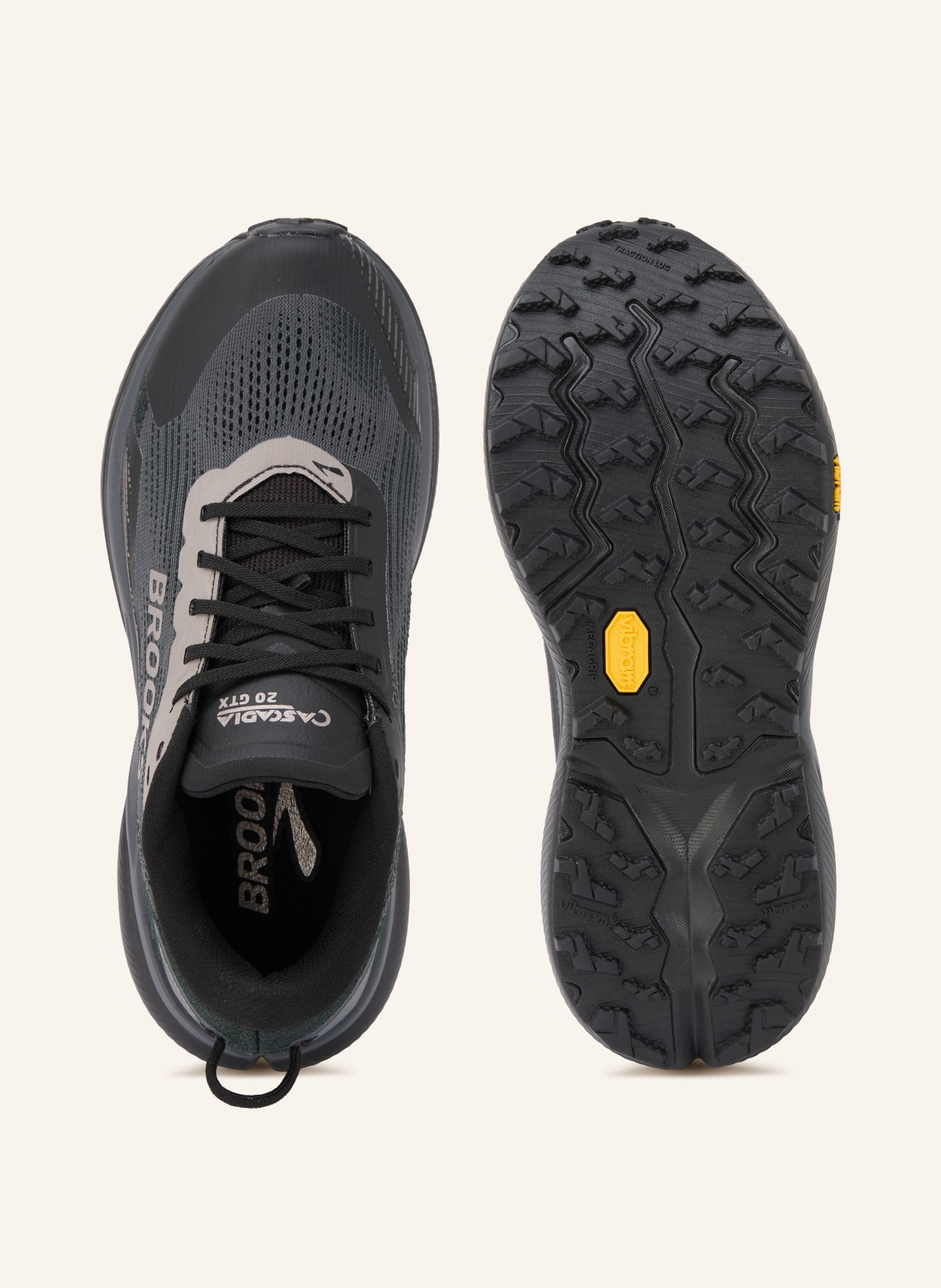 BROOKS Trailrunning-Schuhe CASCADIA 20 GTX: SCHWARZ / DUNKELGRAU