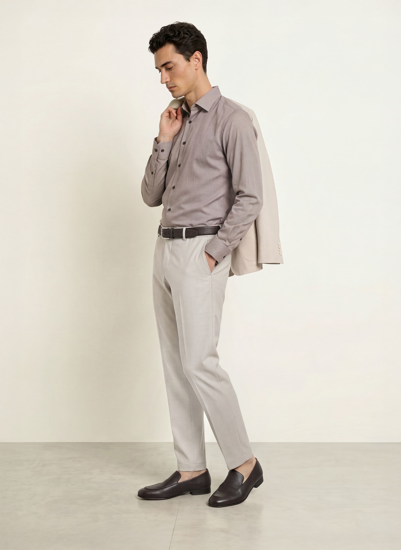 OLYMP Overhemd No. Six super slim: BRUIN