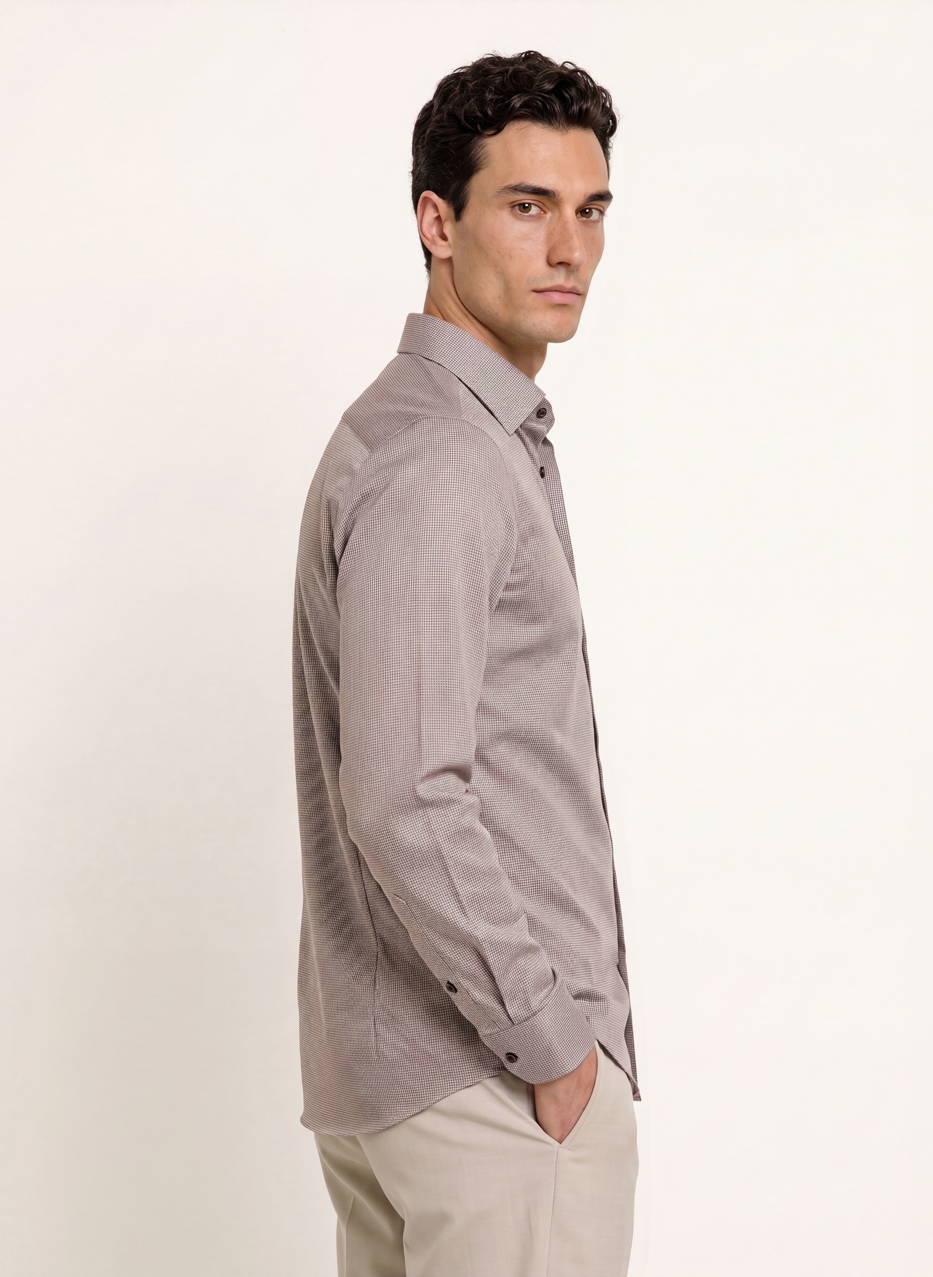 OLYMP Overhemd No. Six super slim: BRUIN