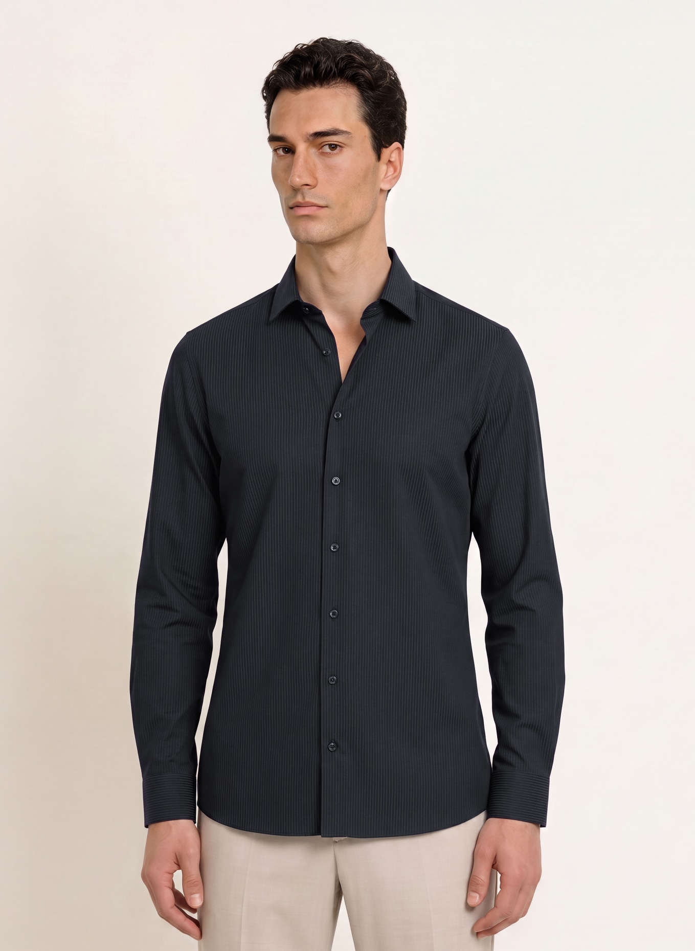 OLYMP Hemd No. Six super slim: DUNKELBLAU
