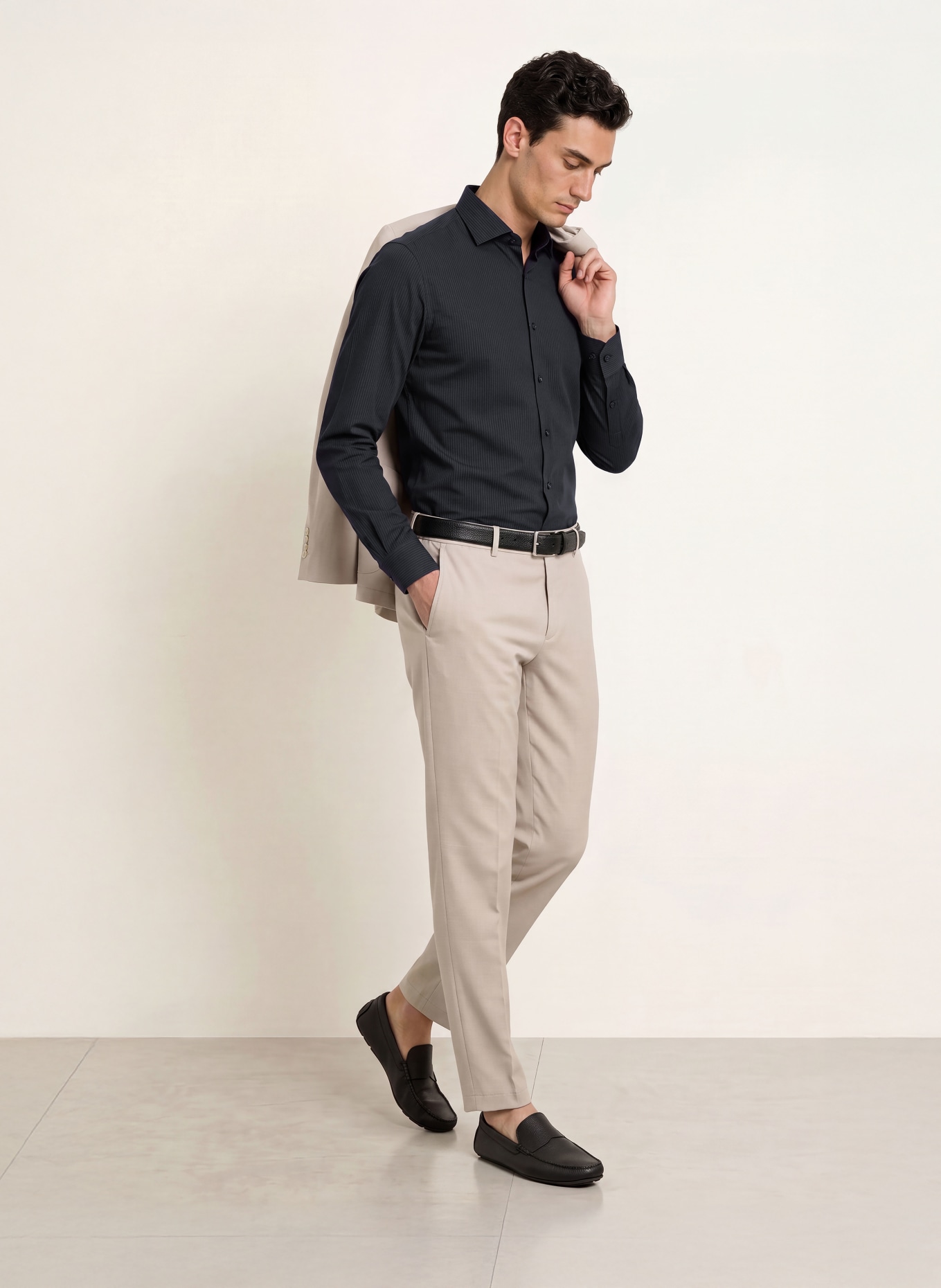 OLYMP Hemd No. Six super slim: DUNKELBLAU