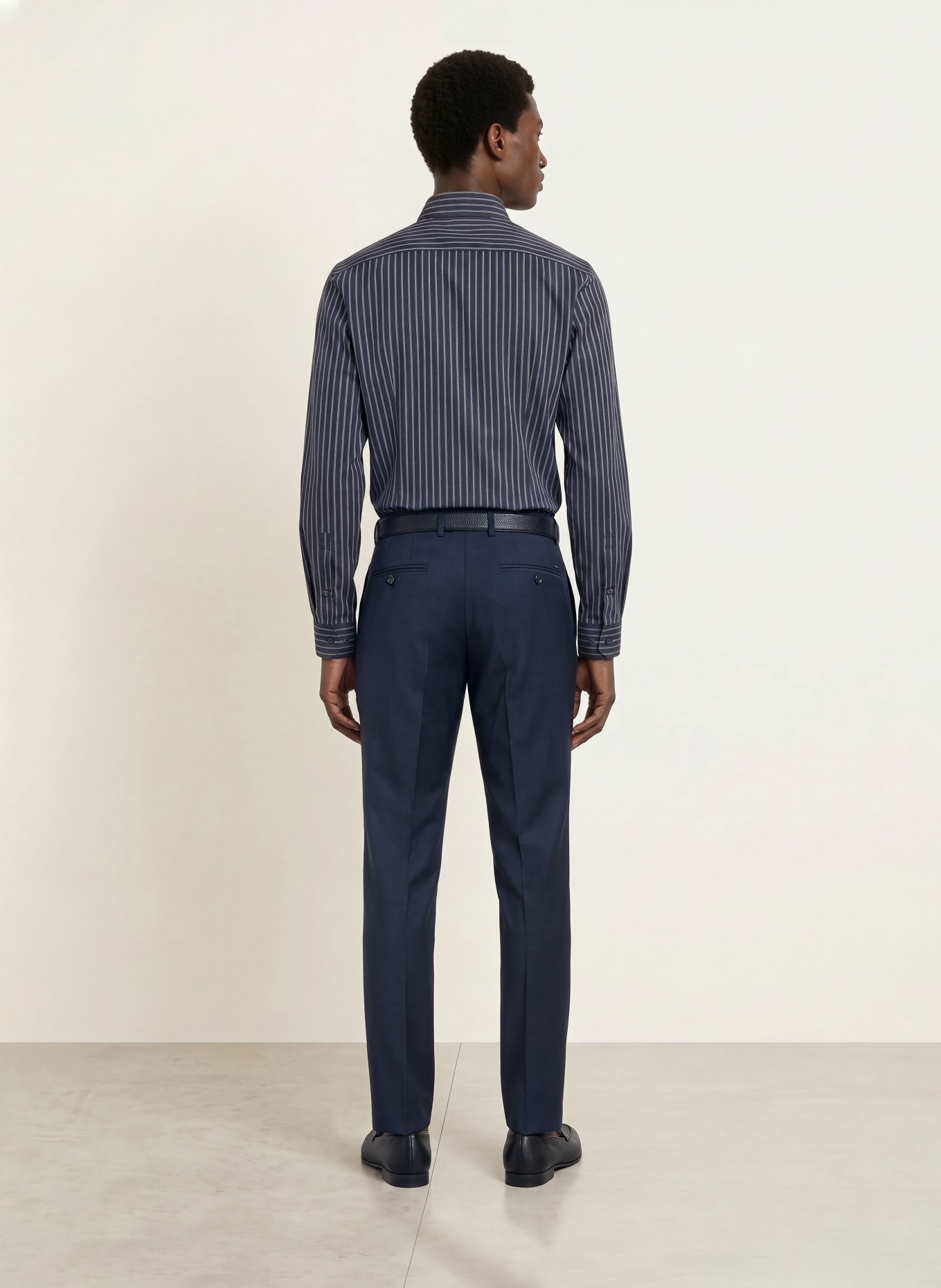 OLYMP Hemd No. Six super slim: DUNKELBLAU / WEISS
