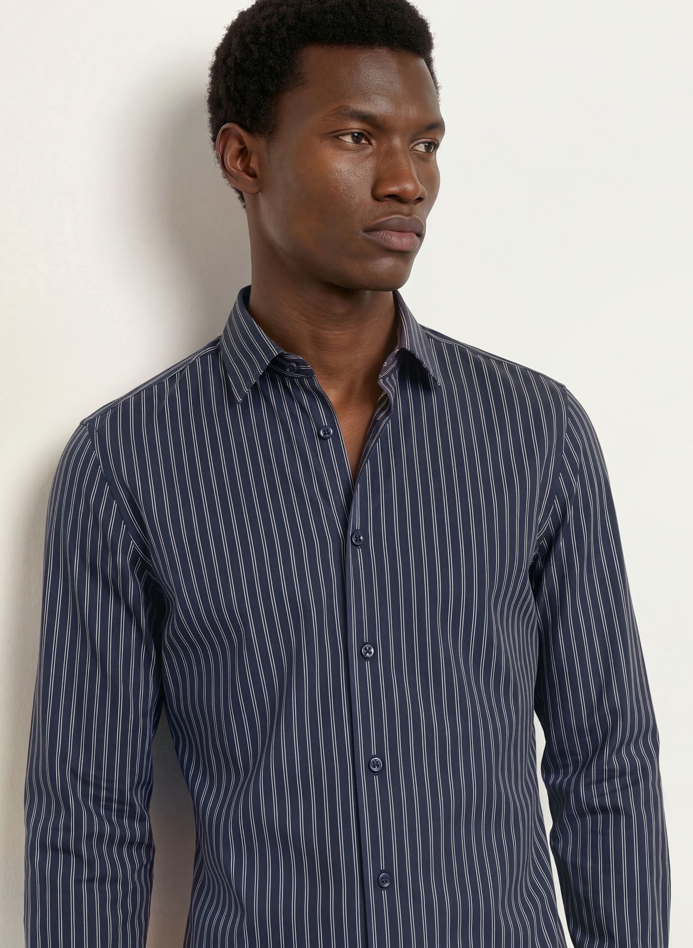 OLYMP Hemd No. Six super slim: DUNKELBLAU / WEISS