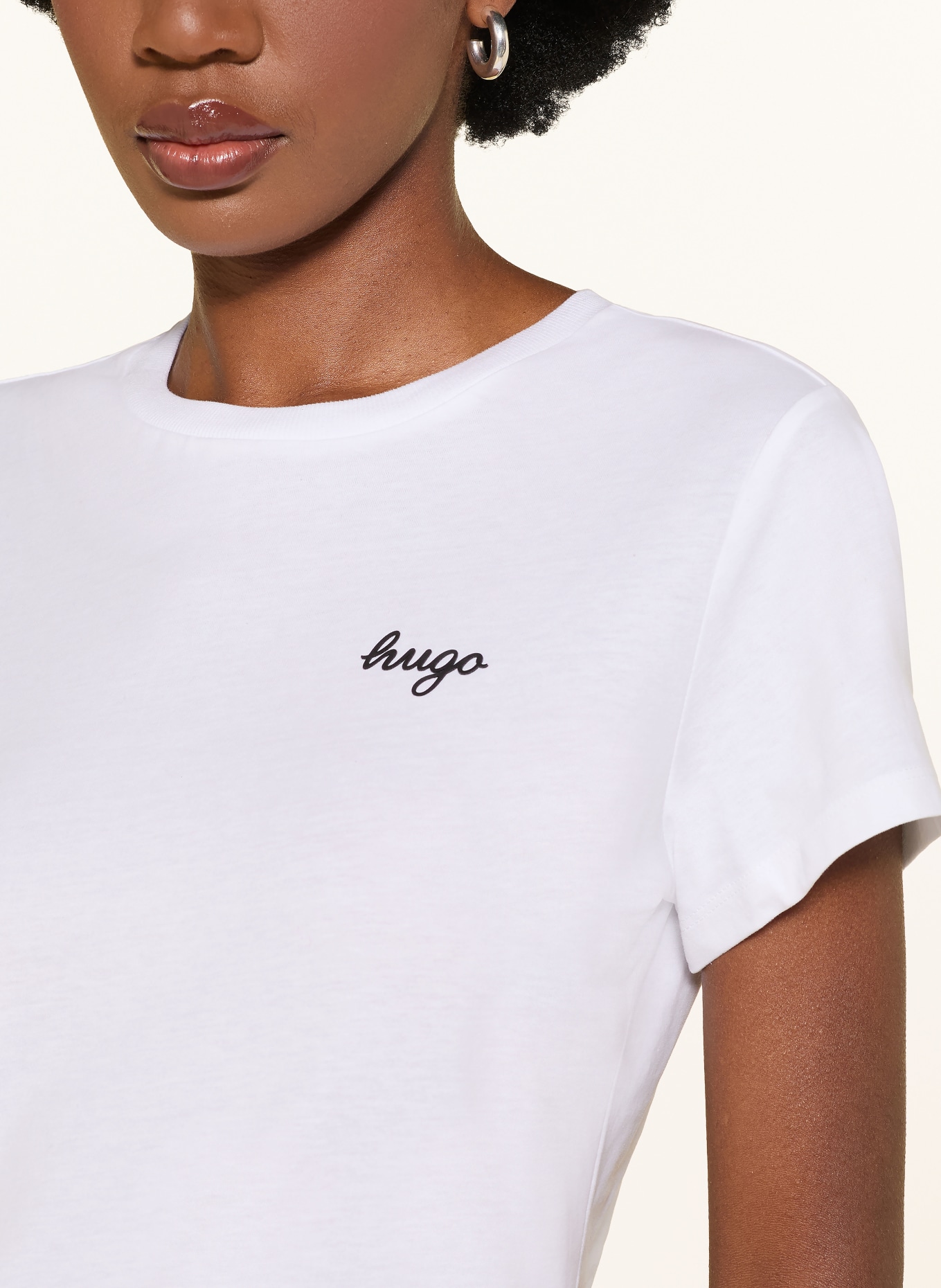 HUGO T-Shirt DAMATEE: WEISS