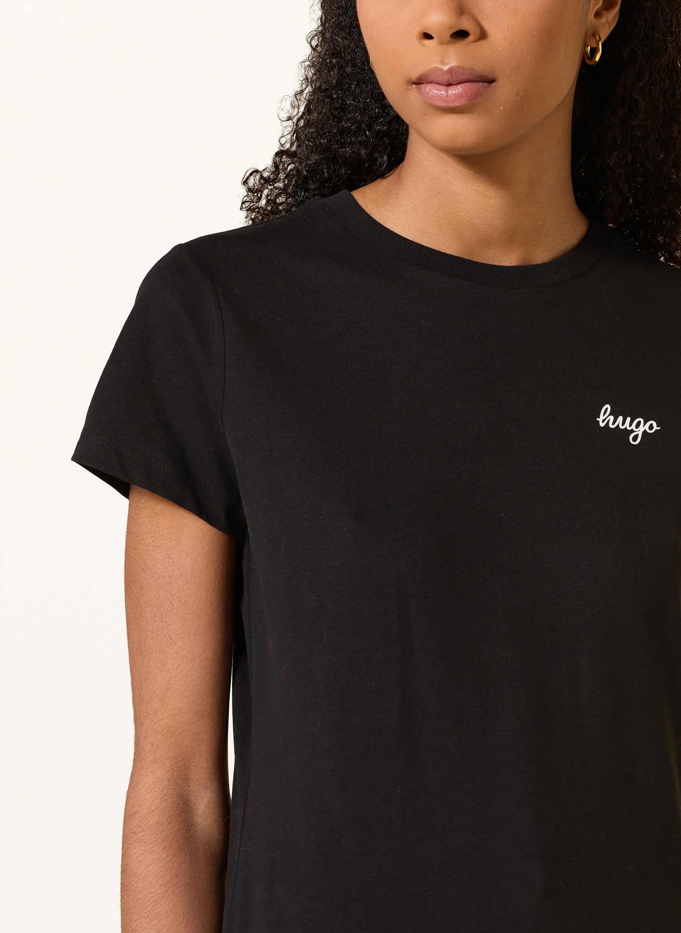 HUGO T-Shirt DAMATEE: SCHWARZ / WEISS