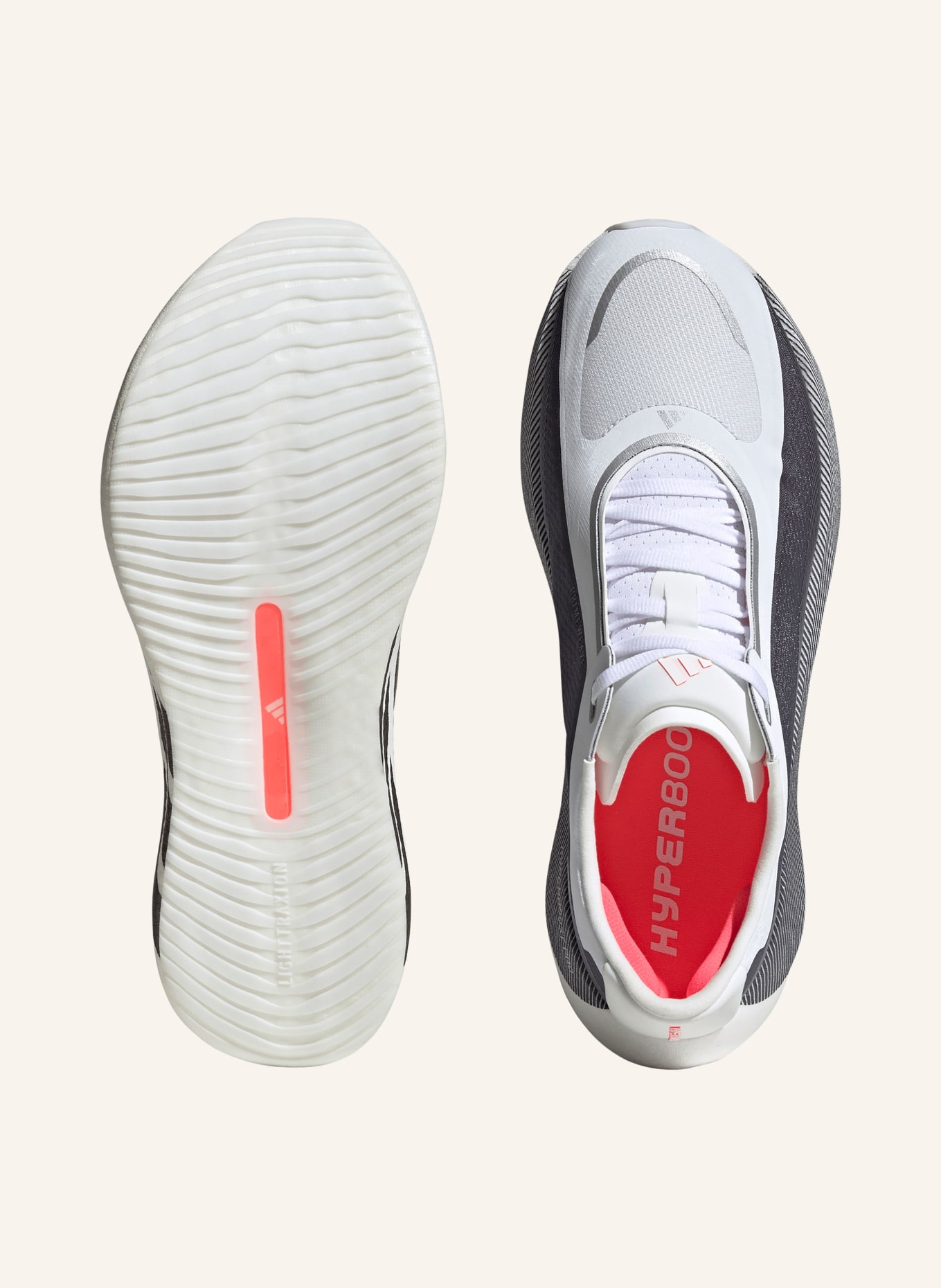 adidas Laufschuhe HYPERBOOST EDGE: DUNKELGRAU / SILBER / WEISS
