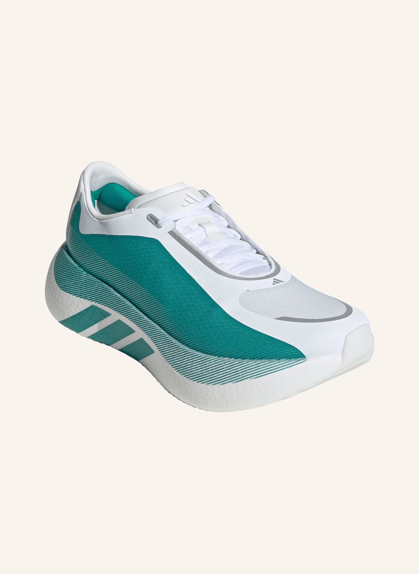 adidas Buty do biegania HYPERBOOST EDGE: ZIELONY / BIAŁY