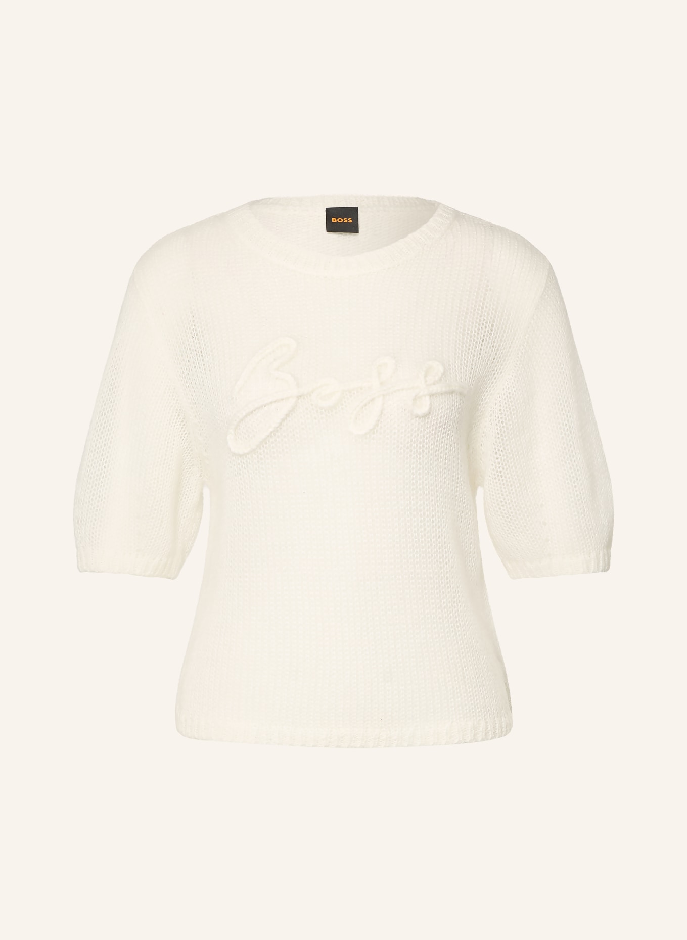 BOSS Haut en maille FAREZZA avec mohair: BLANC
