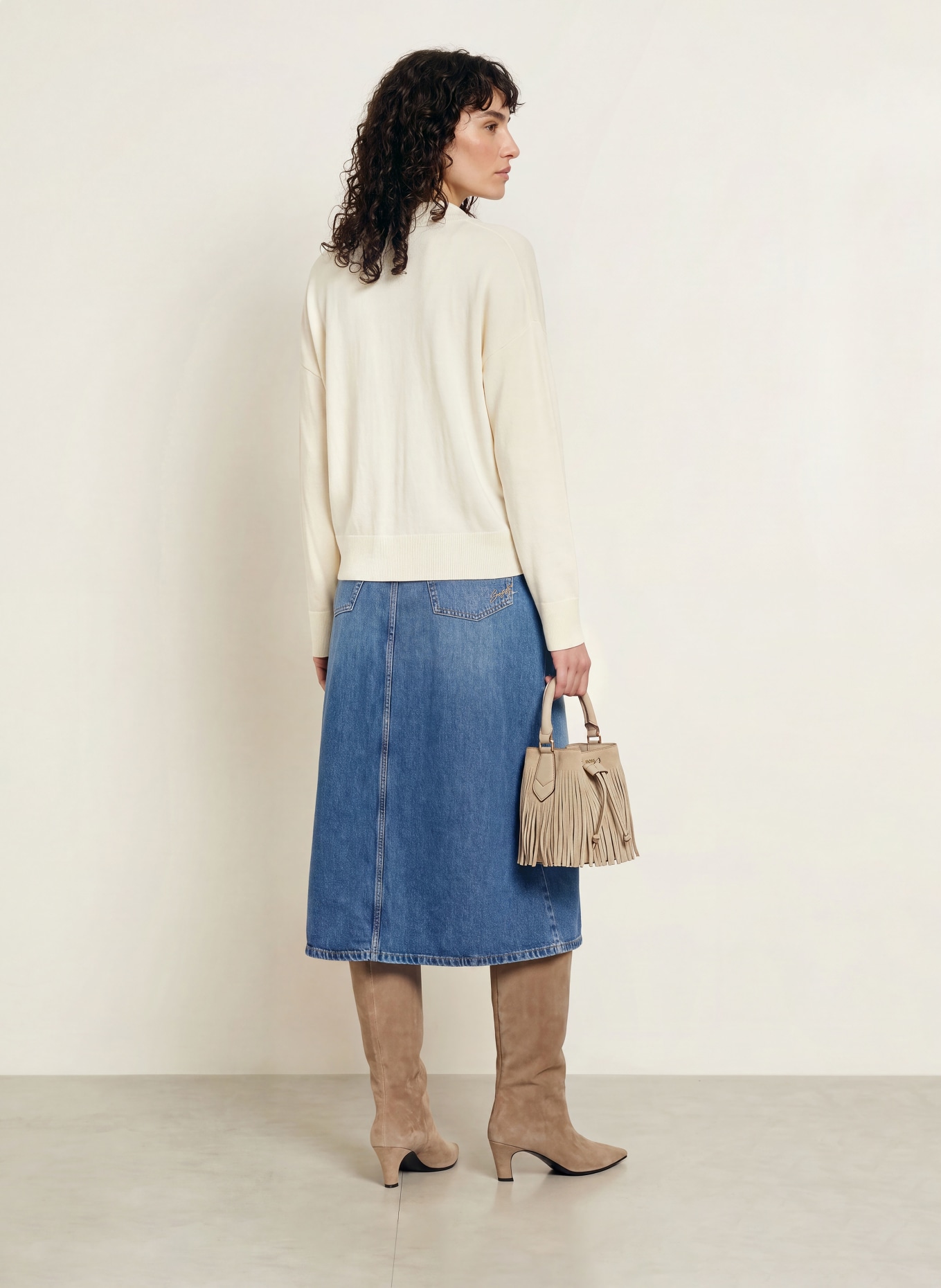 BOSS Jeansrok: BLAUW