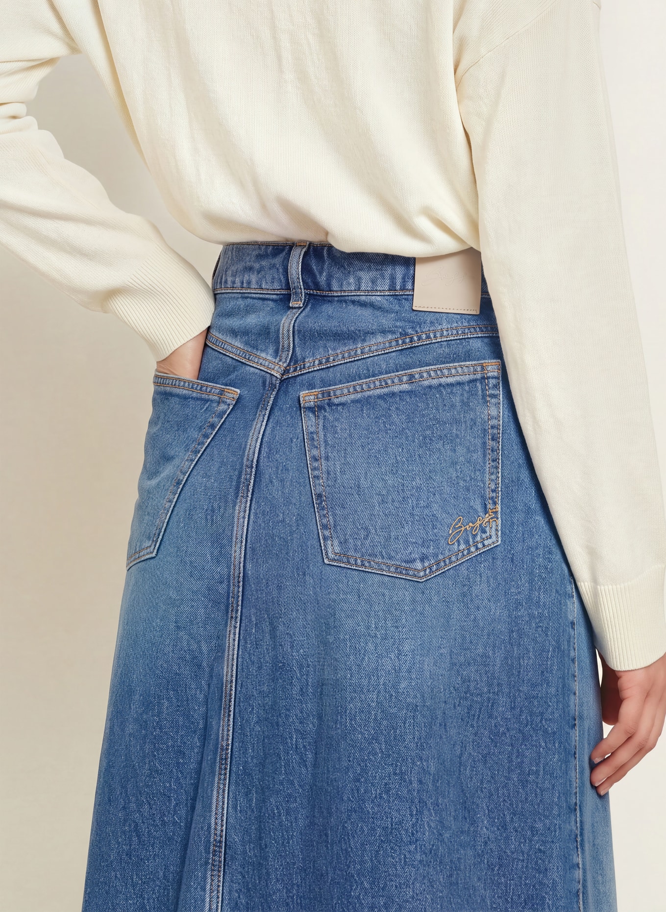 BOSS Jeansrok: BLAUW