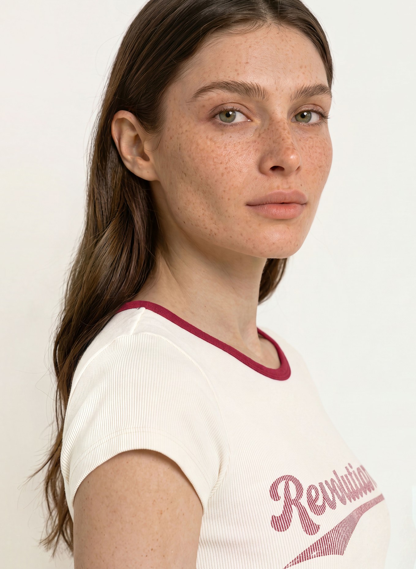 BOSS T-shirt ETINE: BLANC / ROUGE FONCÉ