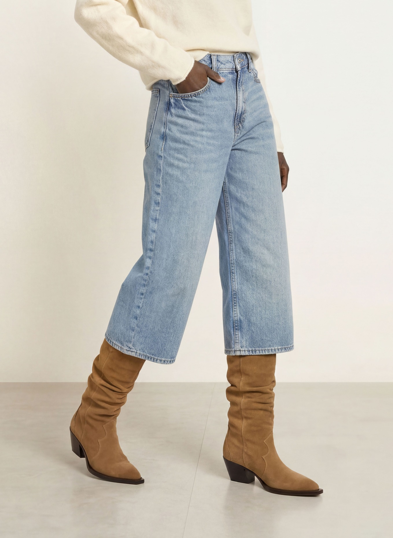 BOSS Culotte jeans EMMA: 425 MEDIUM BLUE