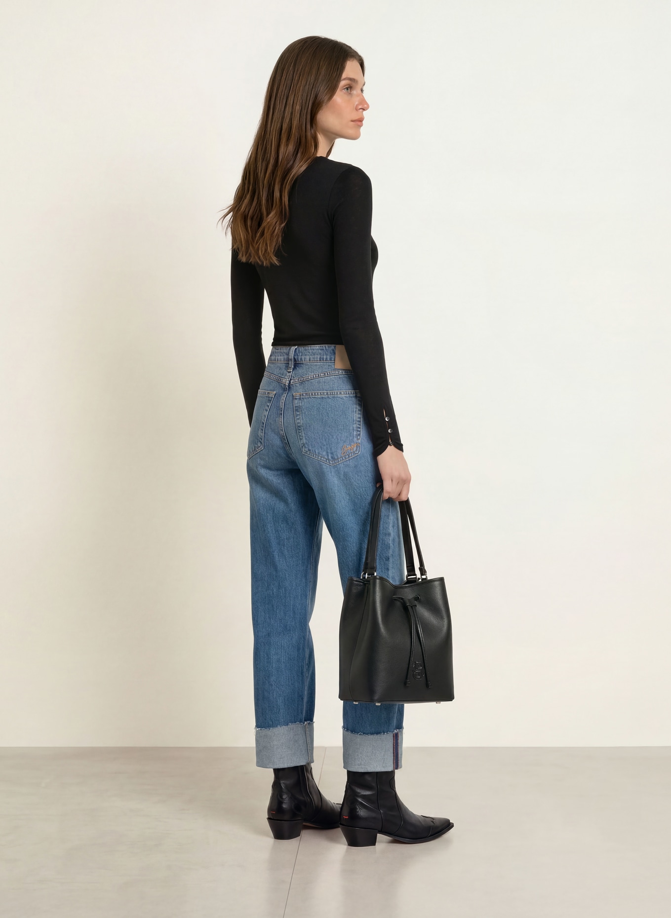 BOSS Longsleeve EDELINE: SCHWARZ