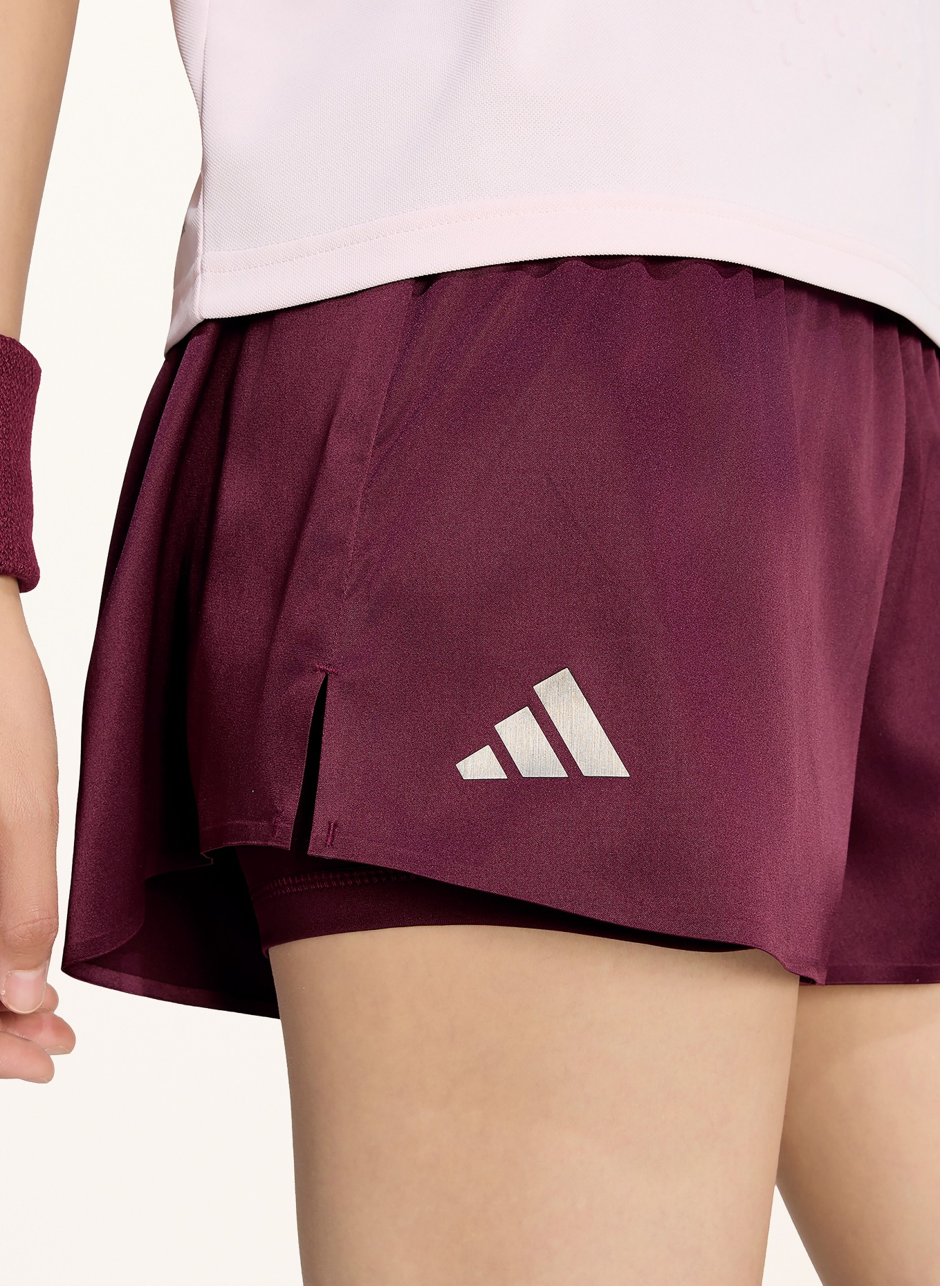 adidas Originals Tenisové šortky PRO: TMAVĚ ČERVENÁ