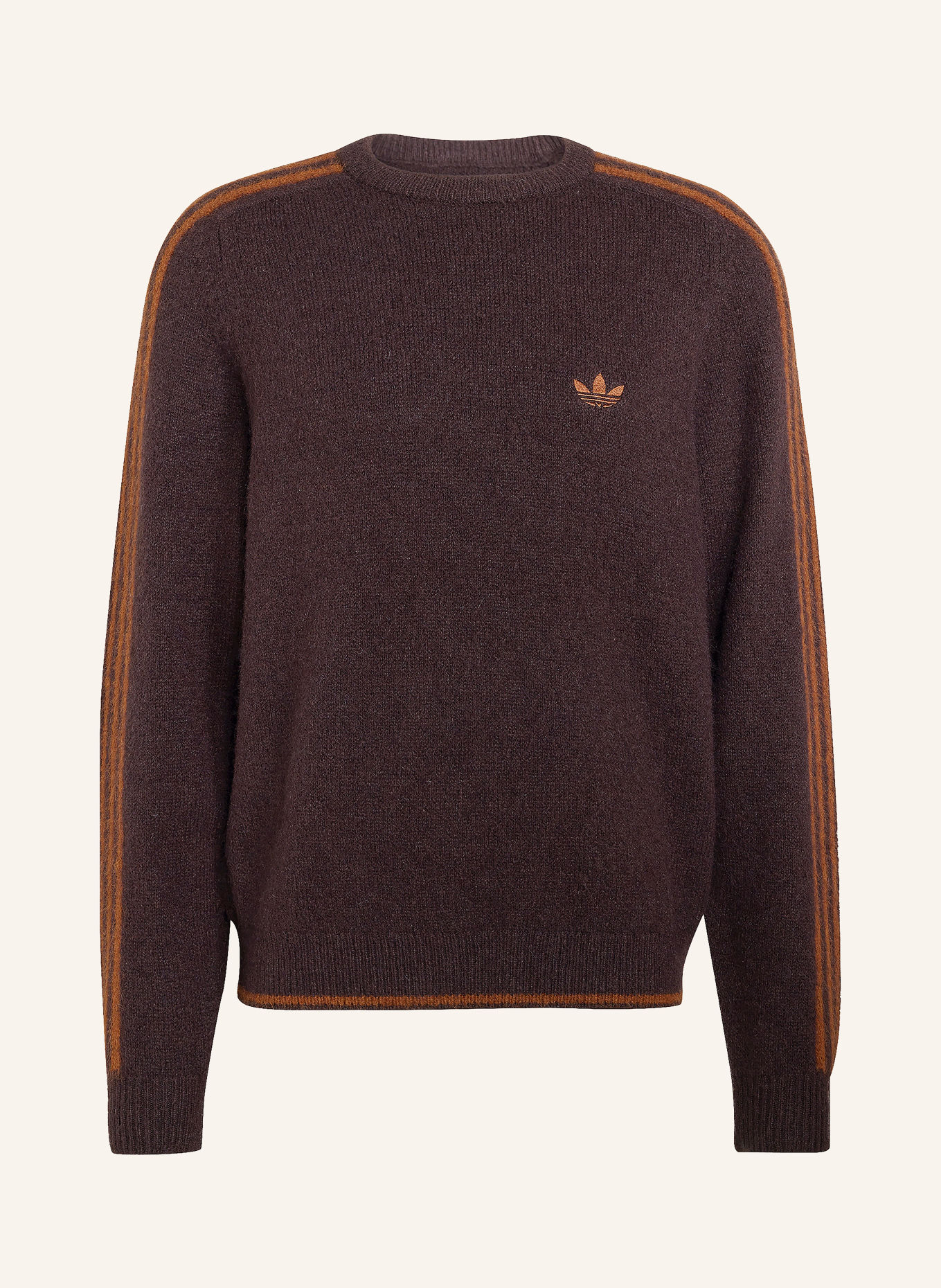 adidas Originals Tröja med 3 ränder: MÖRKBRUN / BRUN