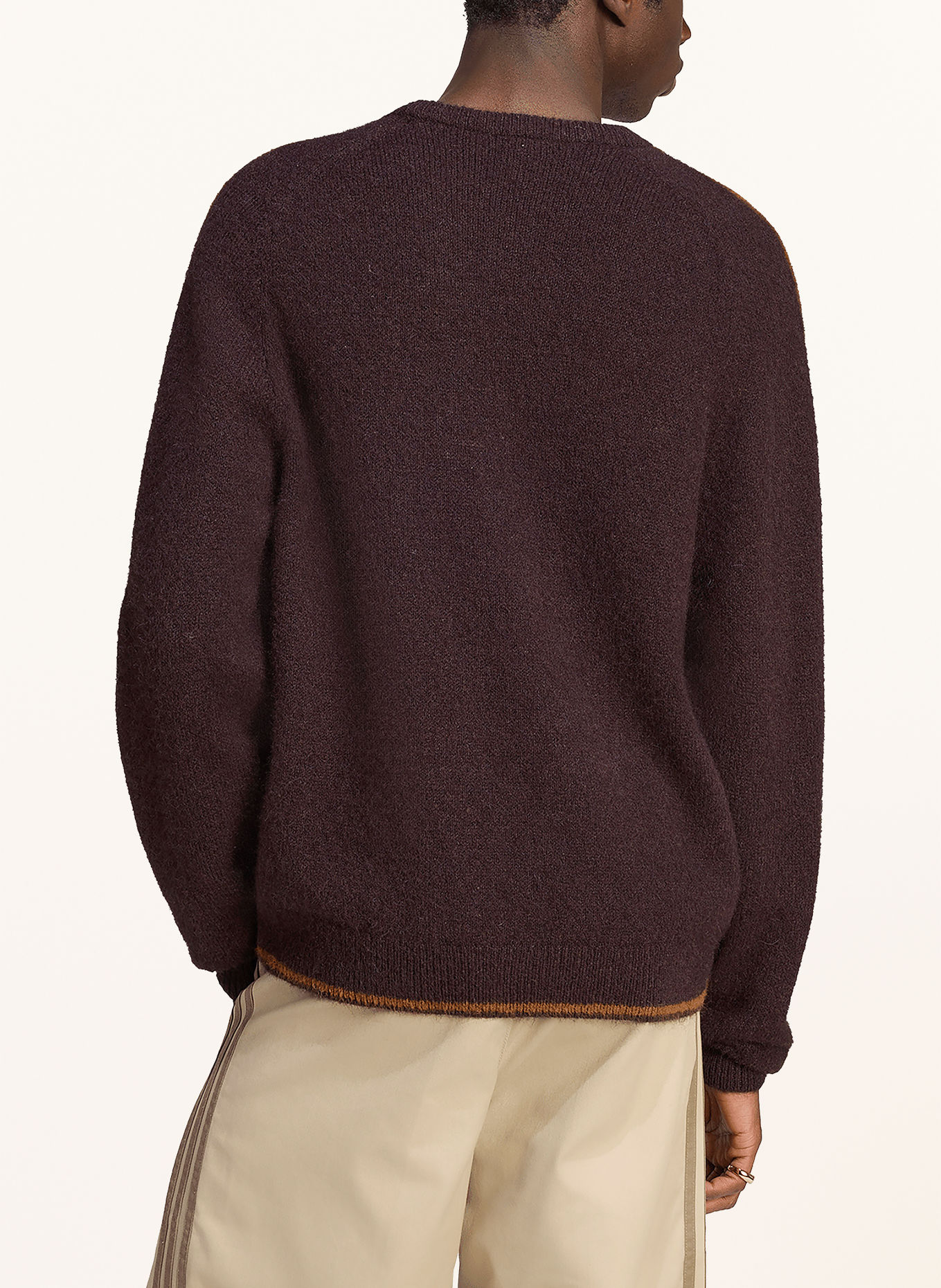 adidas Originals Tröja med 3 ränder: MÖRKBRUN / BRUN