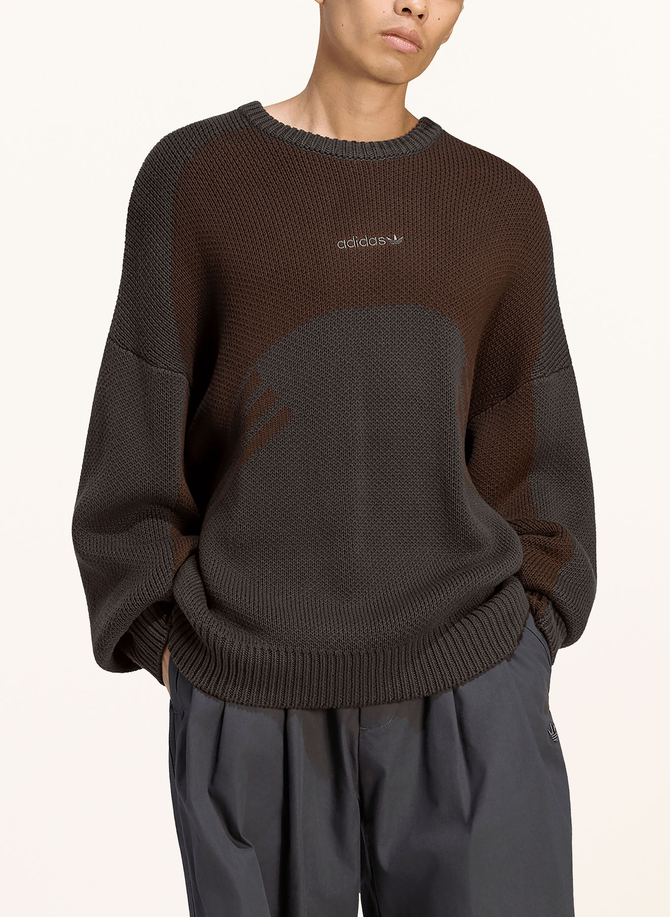 adidas Originals Pullover: MØRKEGRÅ / MØRKEBRUN