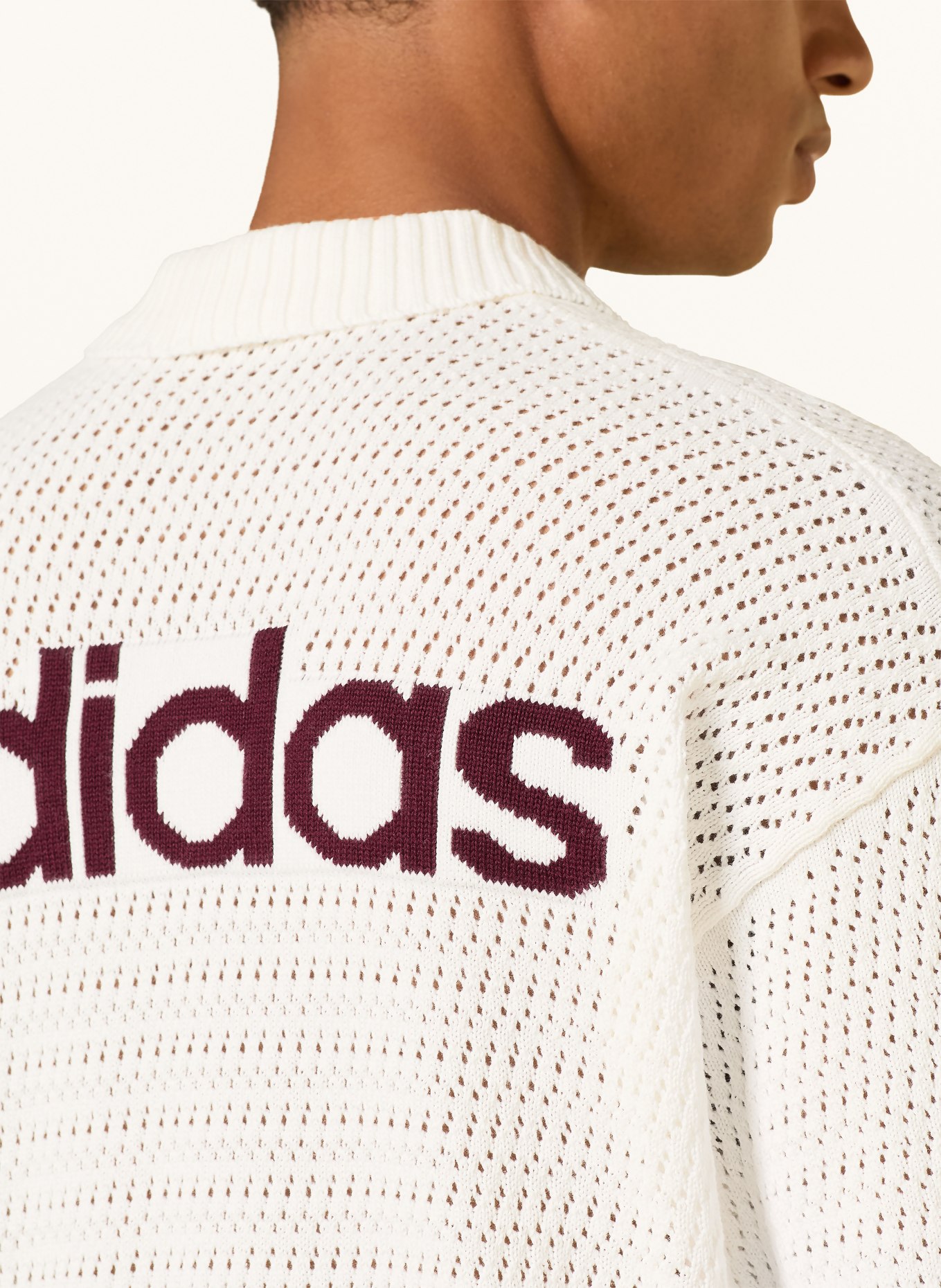 adidas Originals Strickhemd MUNICH Loose Fit: CREME / DUNKELROT / DUNKELBLAU