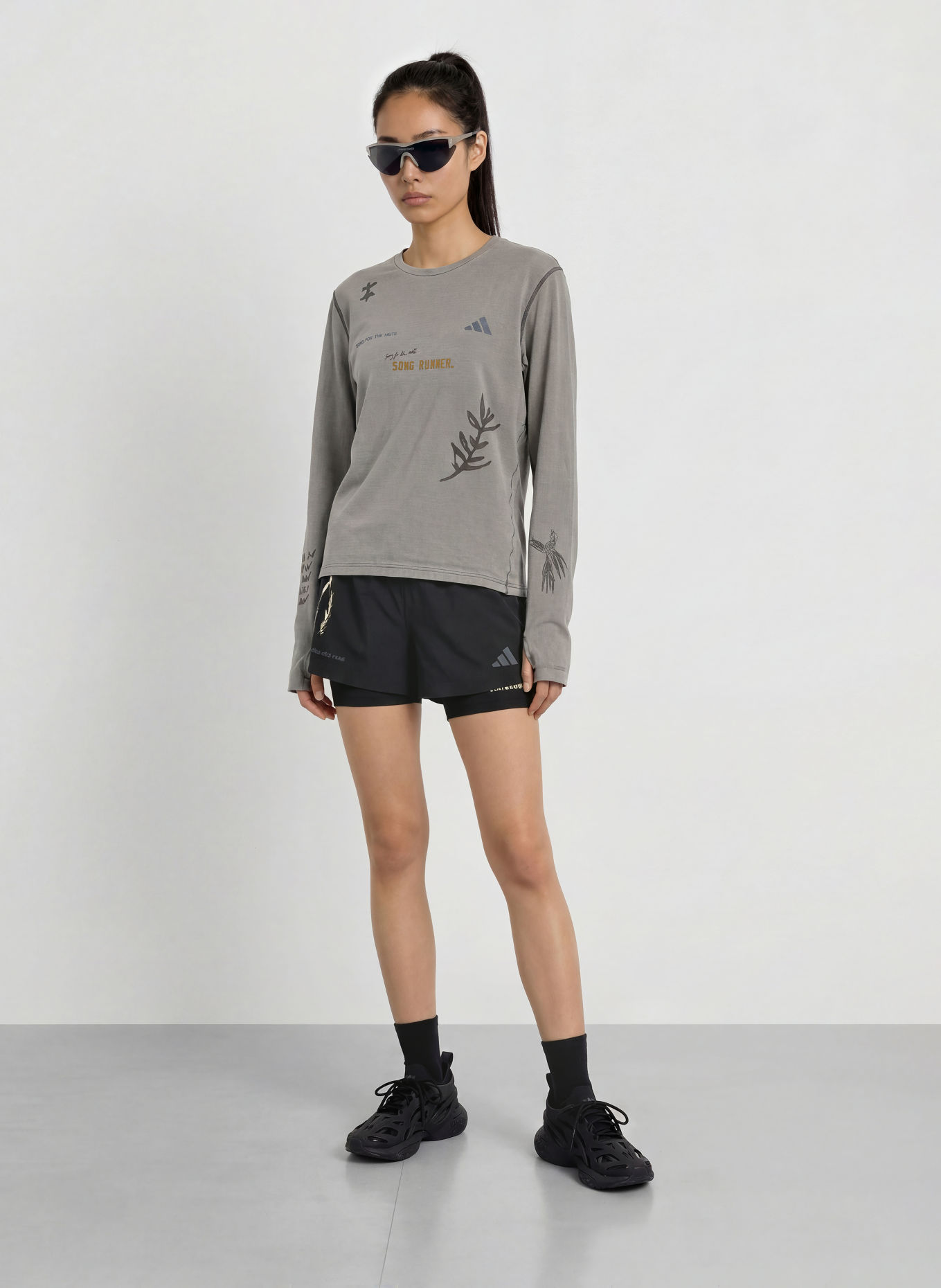 adidas Longsleeve: GRAU