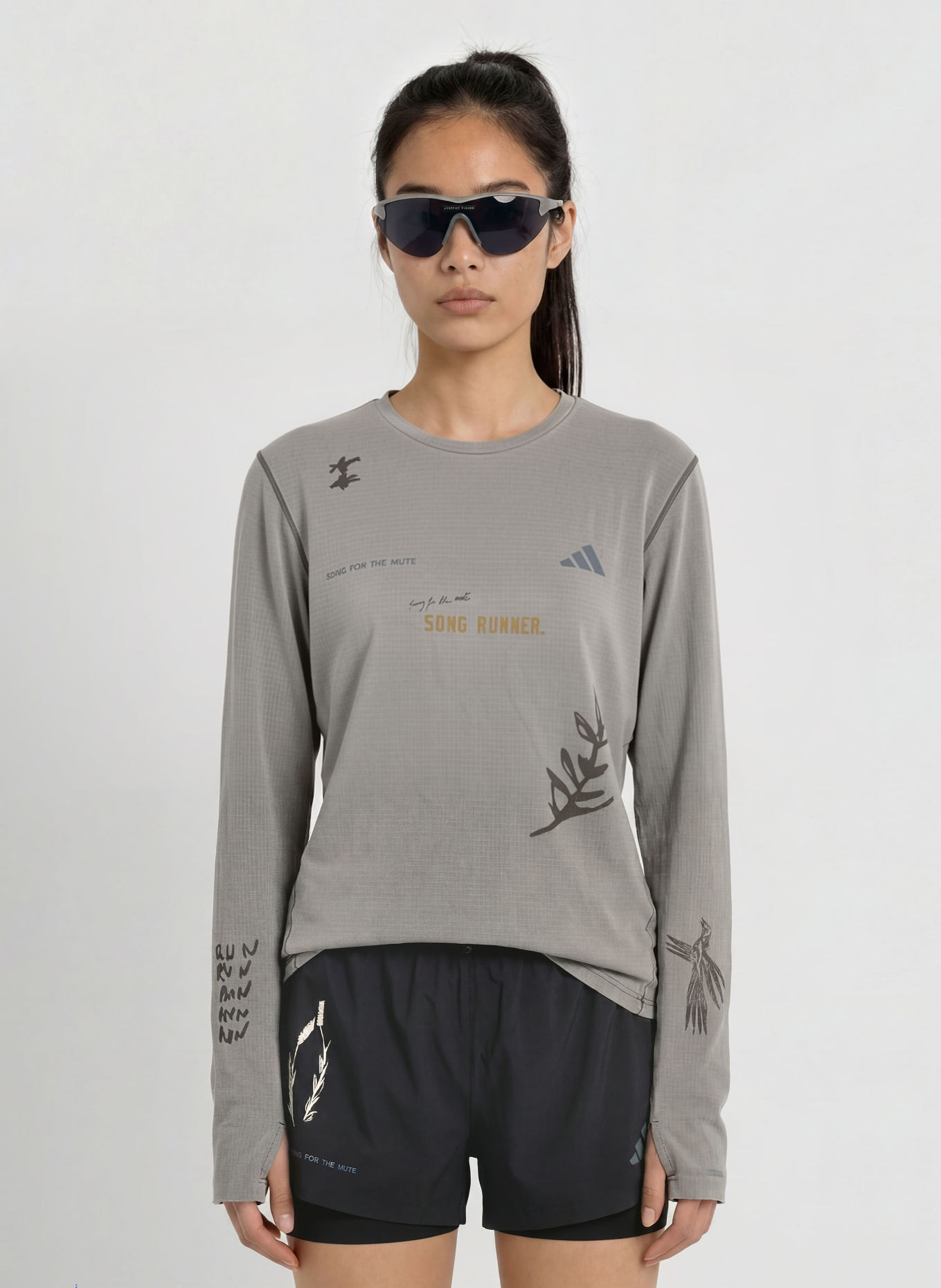 adidas Longsleeve: GRAU