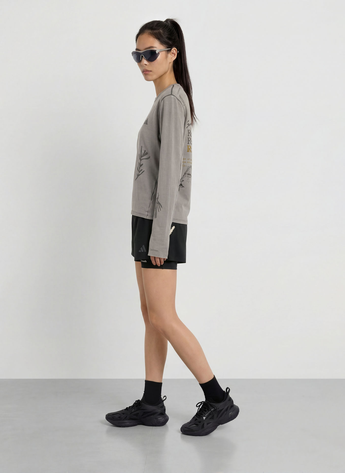 adidas Longsleeve: GRAU