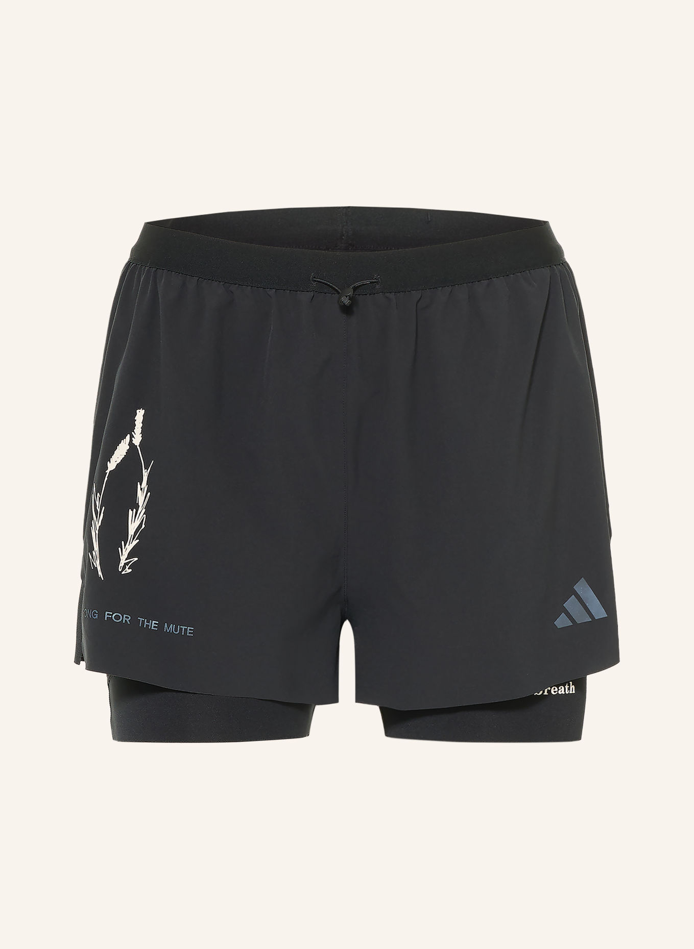 adidas 2-in-1-Laufshorts: SCHWARZ