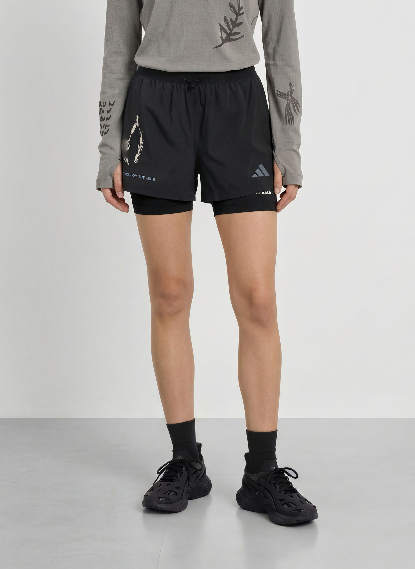 adidas 2-in-1-Laufshorts: SCHWARZ