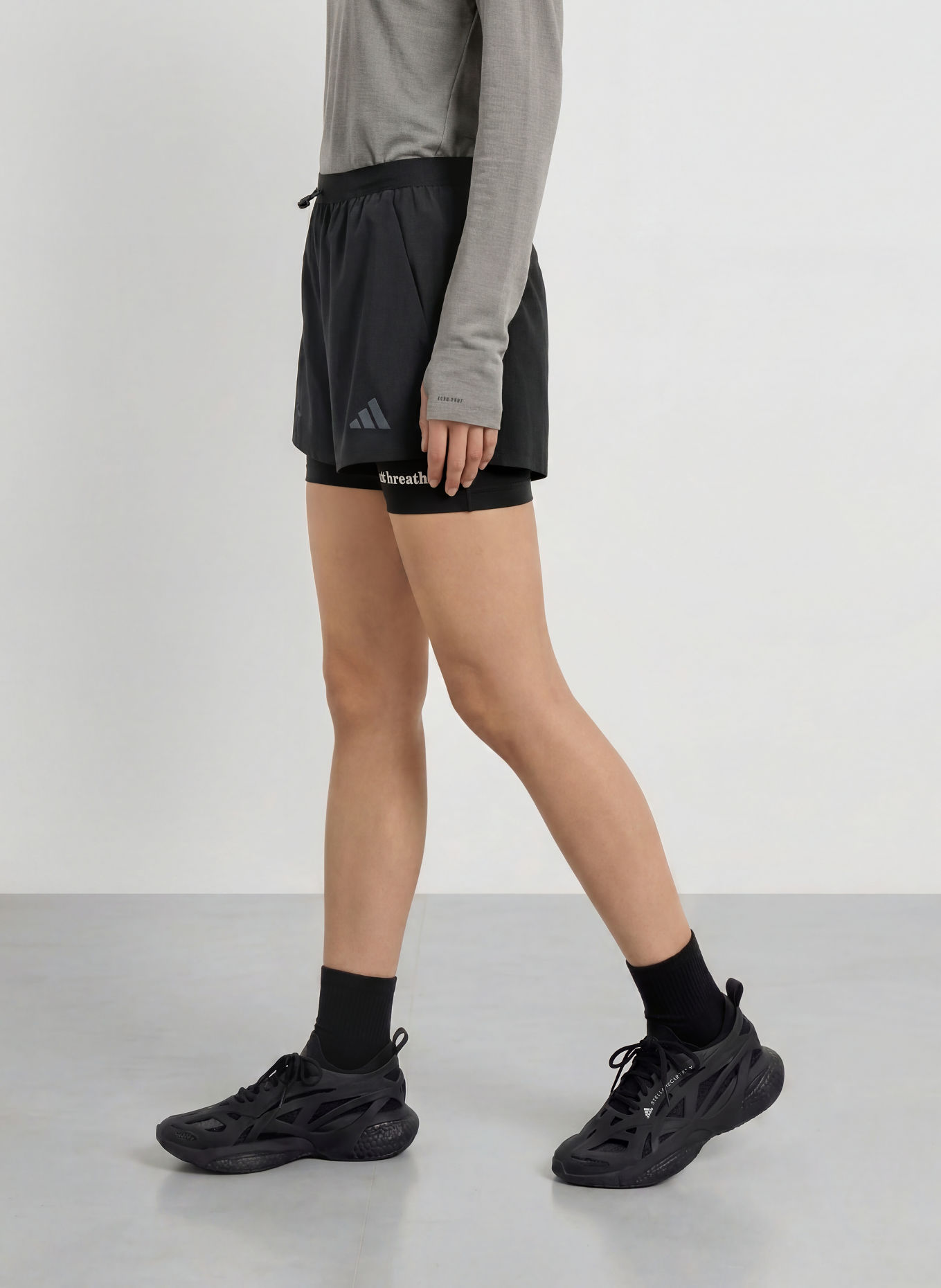 adidas 2-in-1-Laufshorts: SCHWARZ