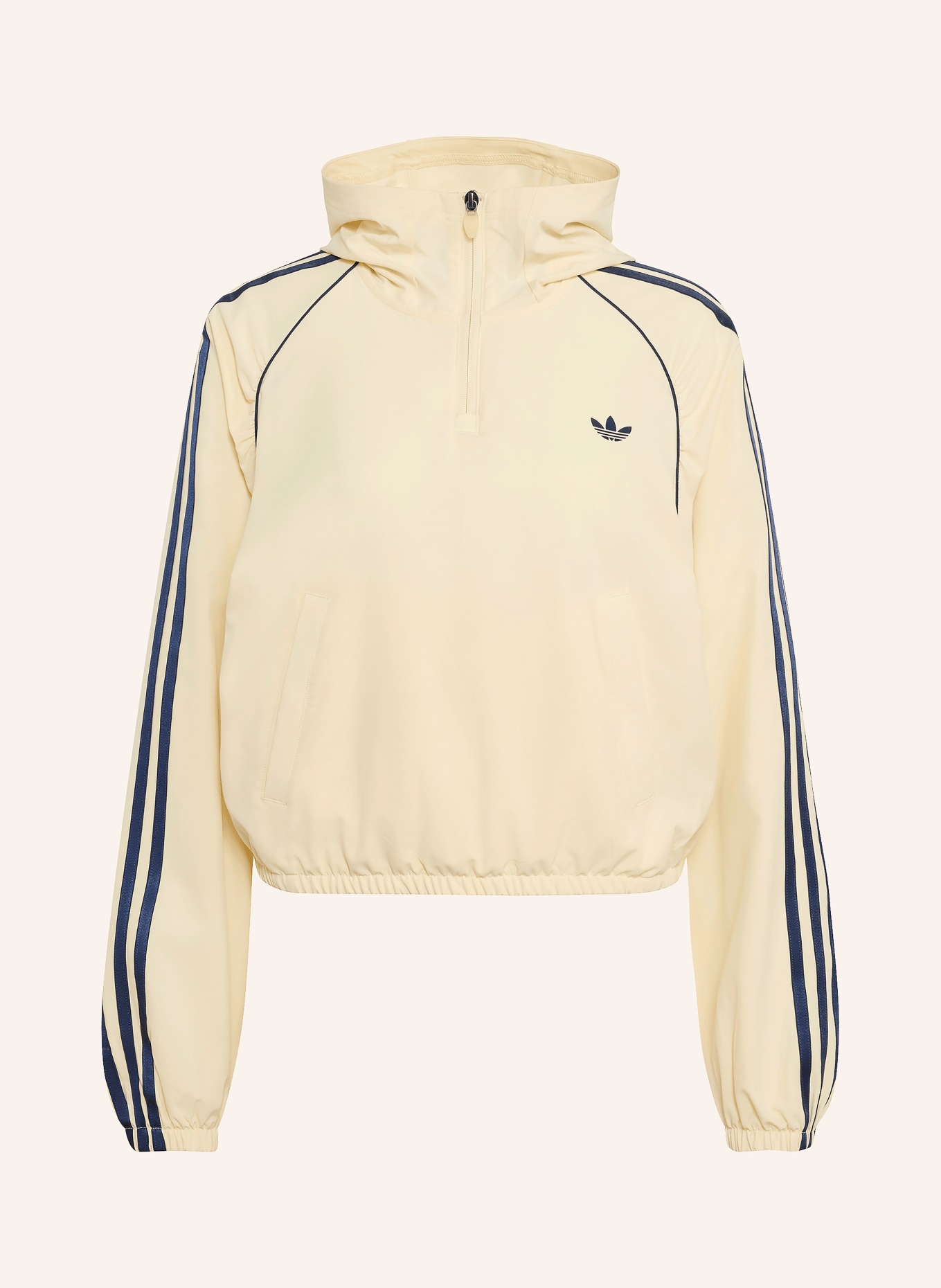adidas Originals ADIDAS ORIGINALS SPORT Hoodie: ECRU / DARK BLUE